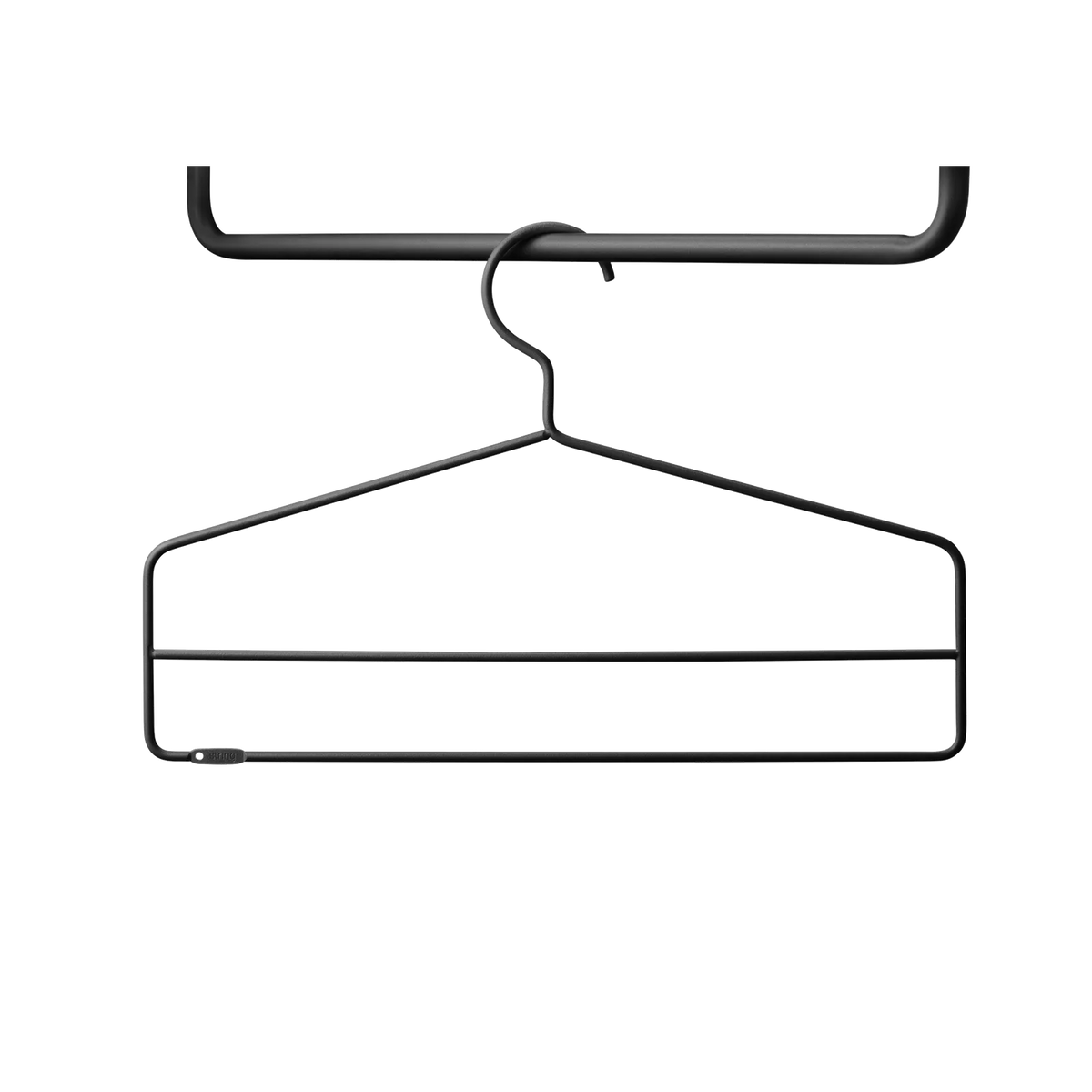 String Furniture KleiderHaken B41 x H26, Schwarz, 4er Pack