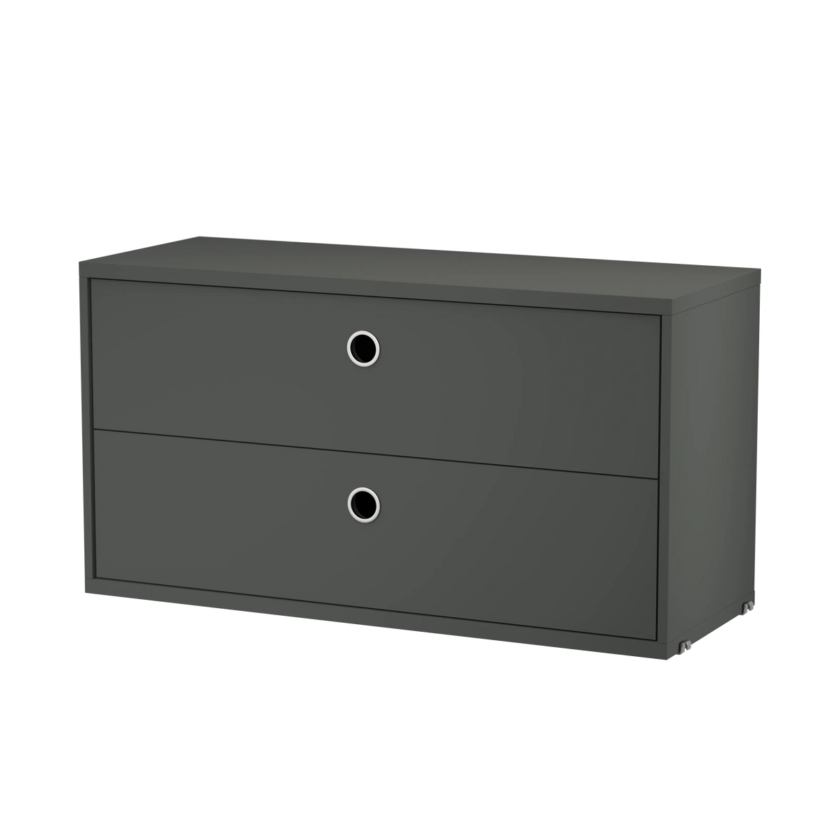 String Furniture Schubladenschrank B78 x T30 x H42, Dunkelgrau