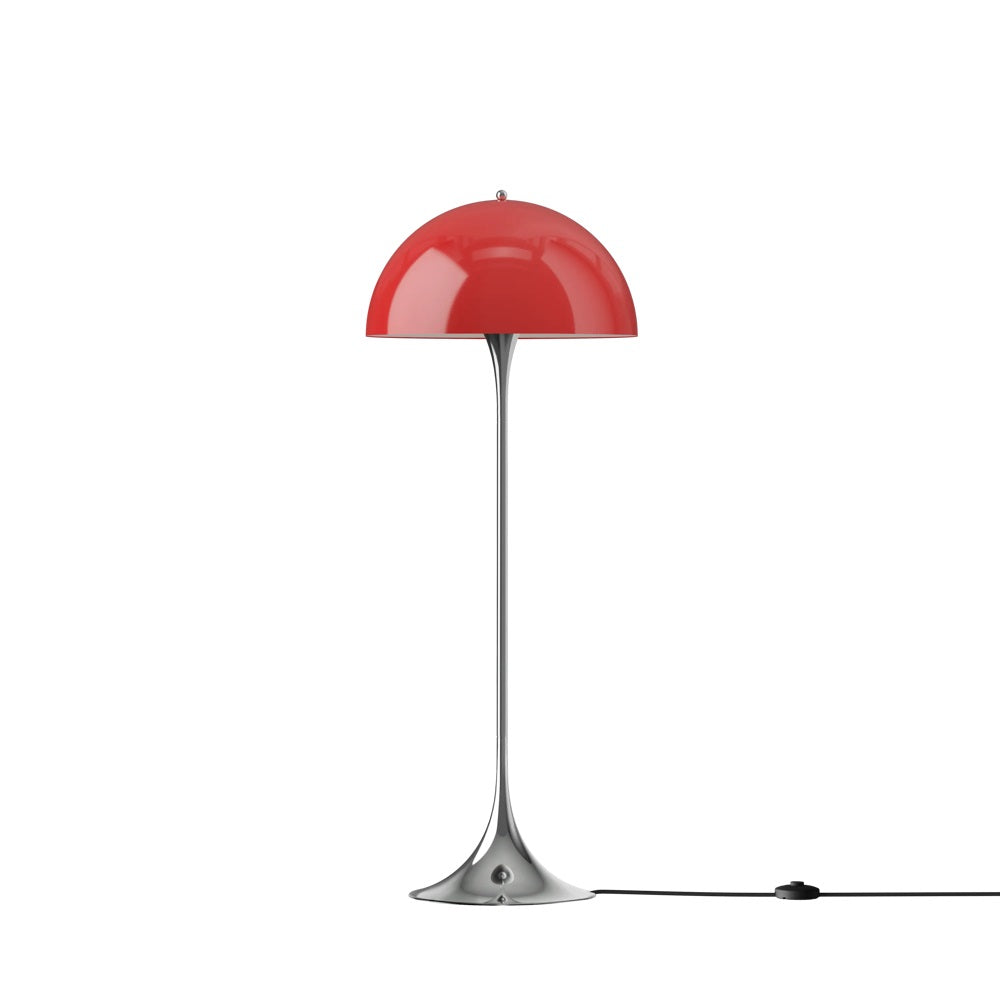 Louis Poulsen Stehleuchte PANTHELLA 500 FLOOR CHROME RED V3 | Ø50x129cm