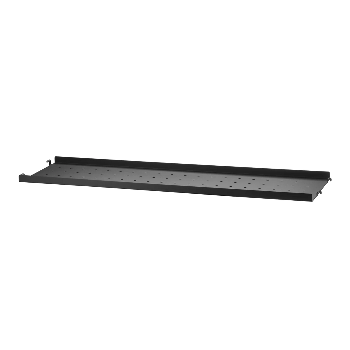 String Furniture Regalboden aus Metall niedrige Kante B78 x T20, Schwarz