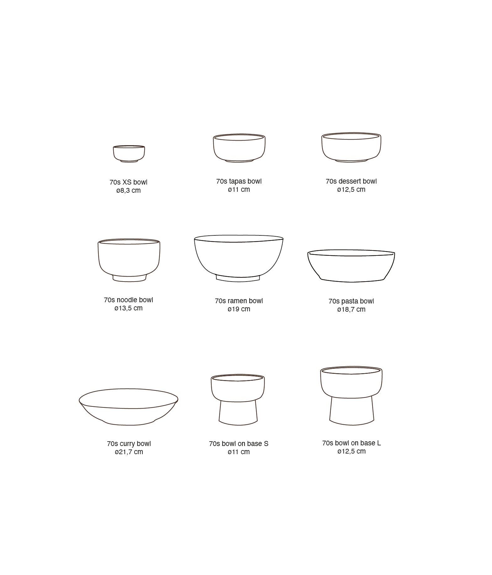 HKliving Schale Tapas Bowl SLUSH L 70s Ceramics bunt | Ø12,5x11cm