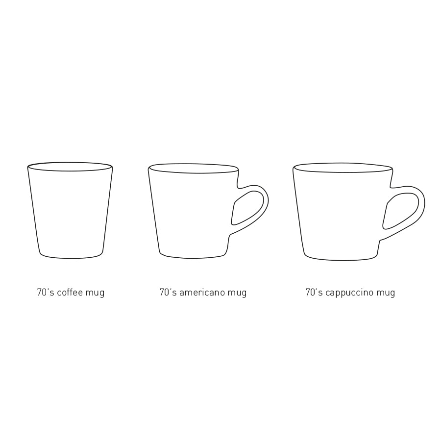 HKliving Becher ROCK Cappuccino Mug 70´s bunt | 12x9x8cm