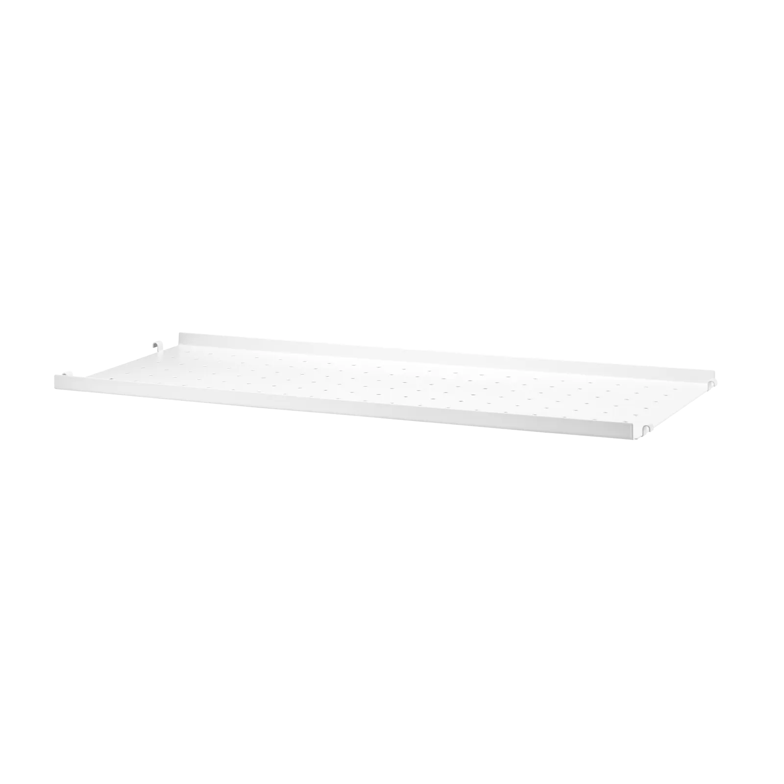 String Furniture Regalboden aus Metall niedrige Kante B78 x T30, Weiß