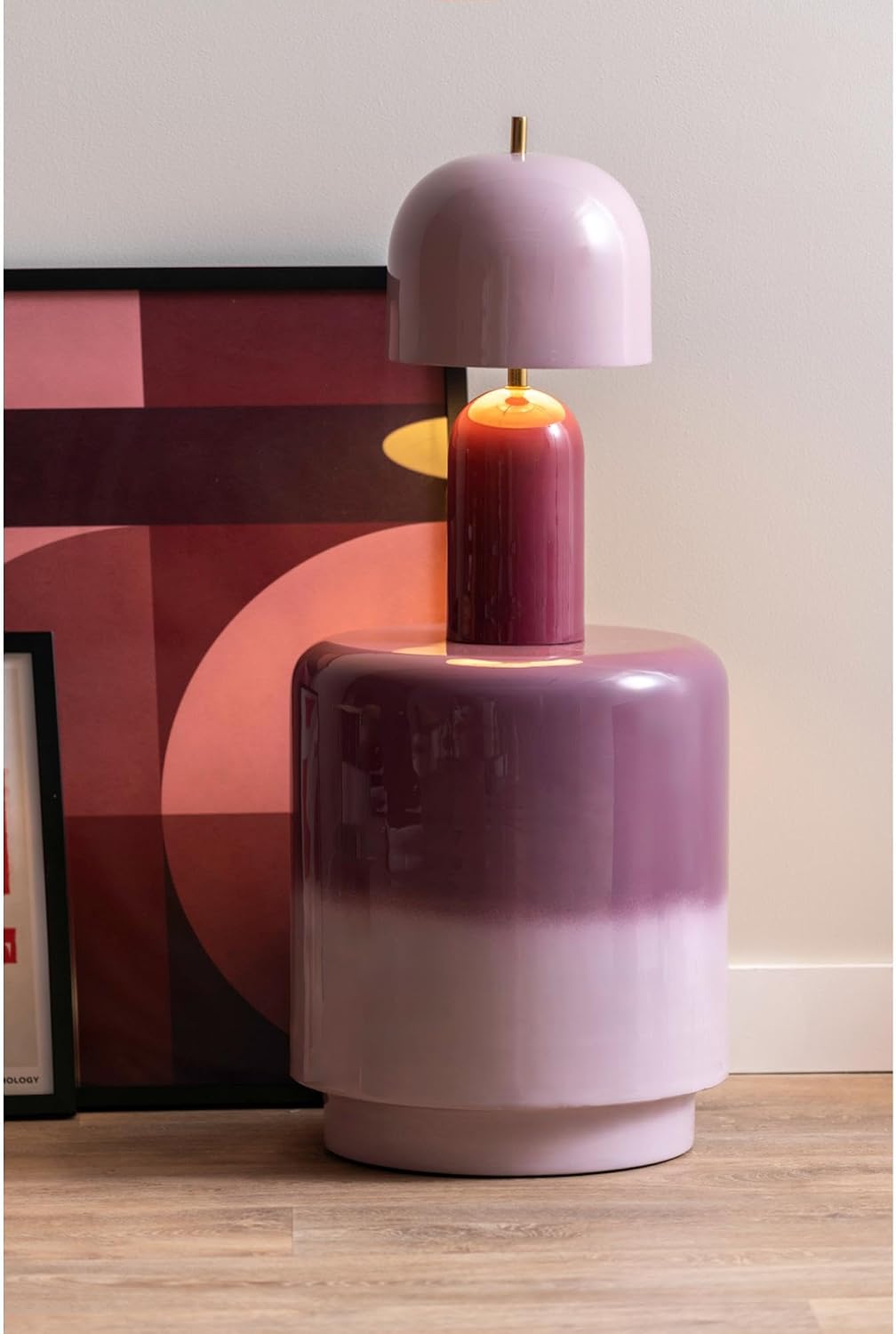 Leitmotiv Beistelltisch BORRAR LIGHT MAUVE & LAVENDER lila | Ø35x45cm