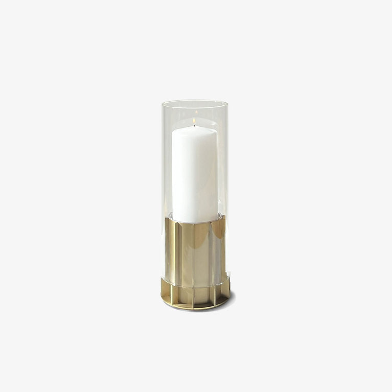 TOMMRE Laterne KOTTE + SPIRA Ethanol Lampe Messing | Ø28x31cm