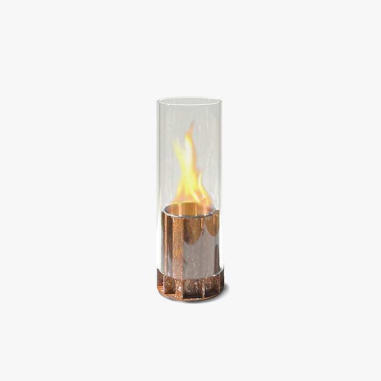 TOMMRE Laterne KOTTE + SPIRA Ethanol Lampe corten | Ø28x31cm