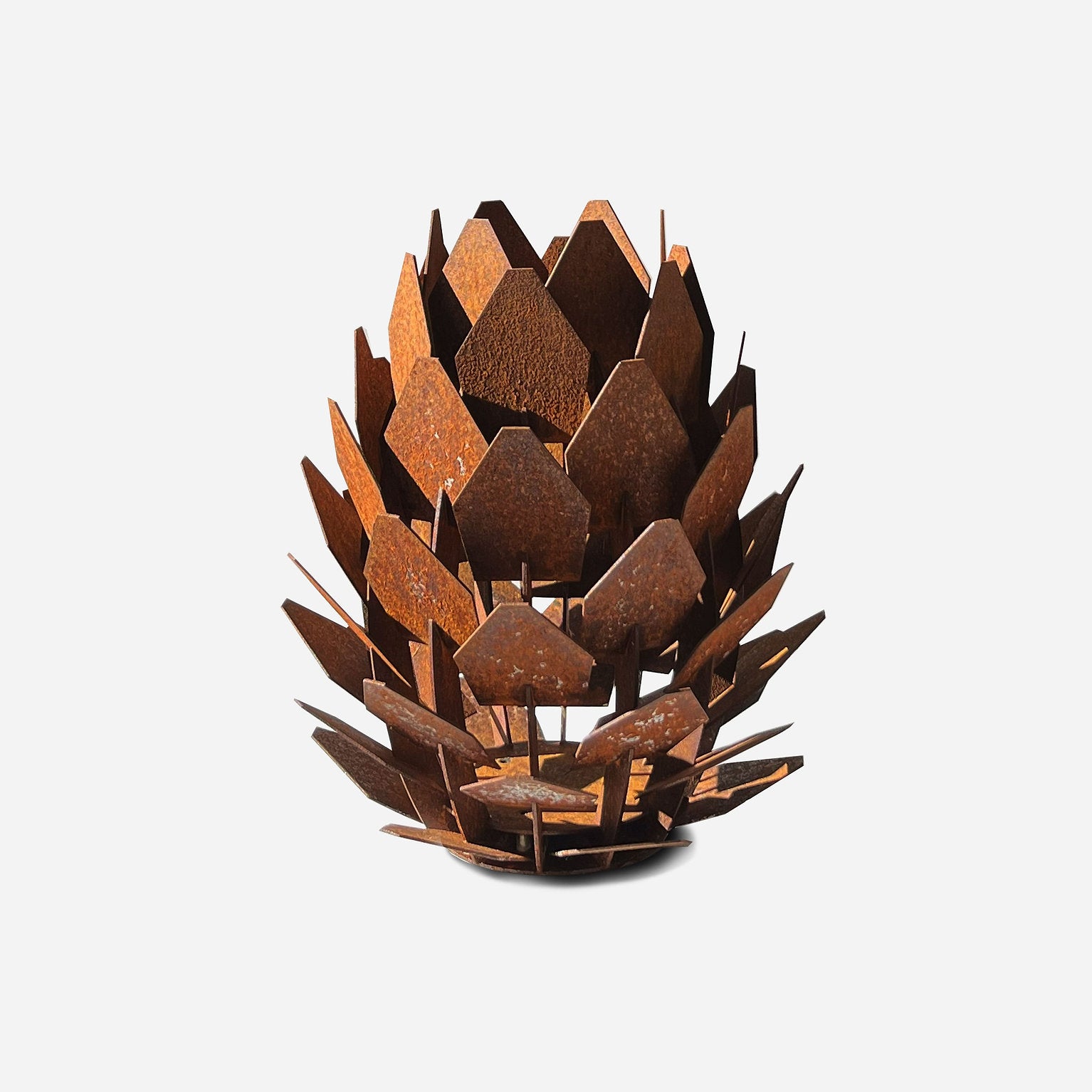 TOMMRE Laterne KOTTE + SPIRA Ethanol Lampe corten | Ø28x31cm