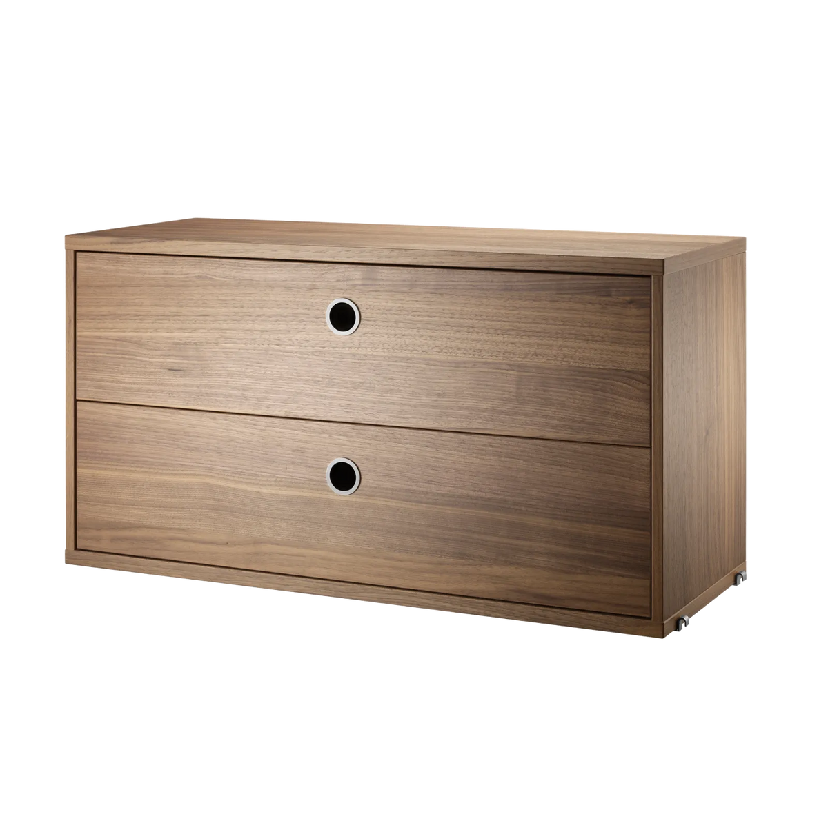 String Furniture Schubladenschrank B78 x T30 x H42, Walnuß