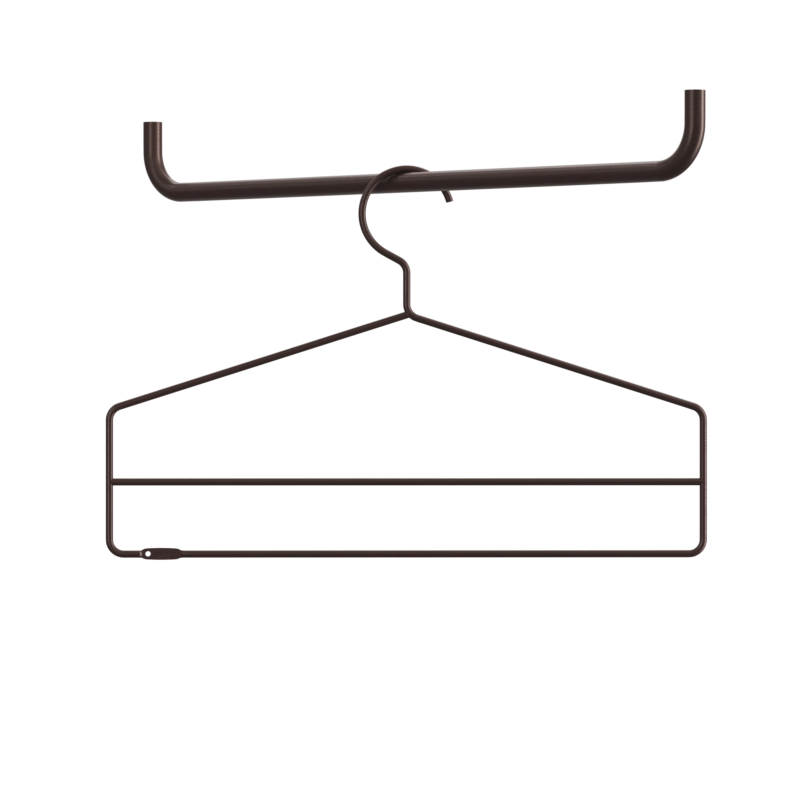 String Furniture KleiderHaken B41 x H26, Dunkelbraun, 4er Pack