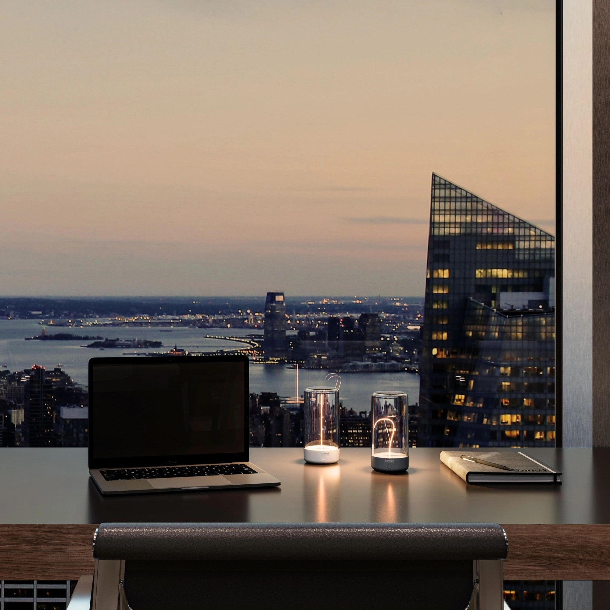 Sompex Akku Tischleuchte PULSE weiß | 14,5cm