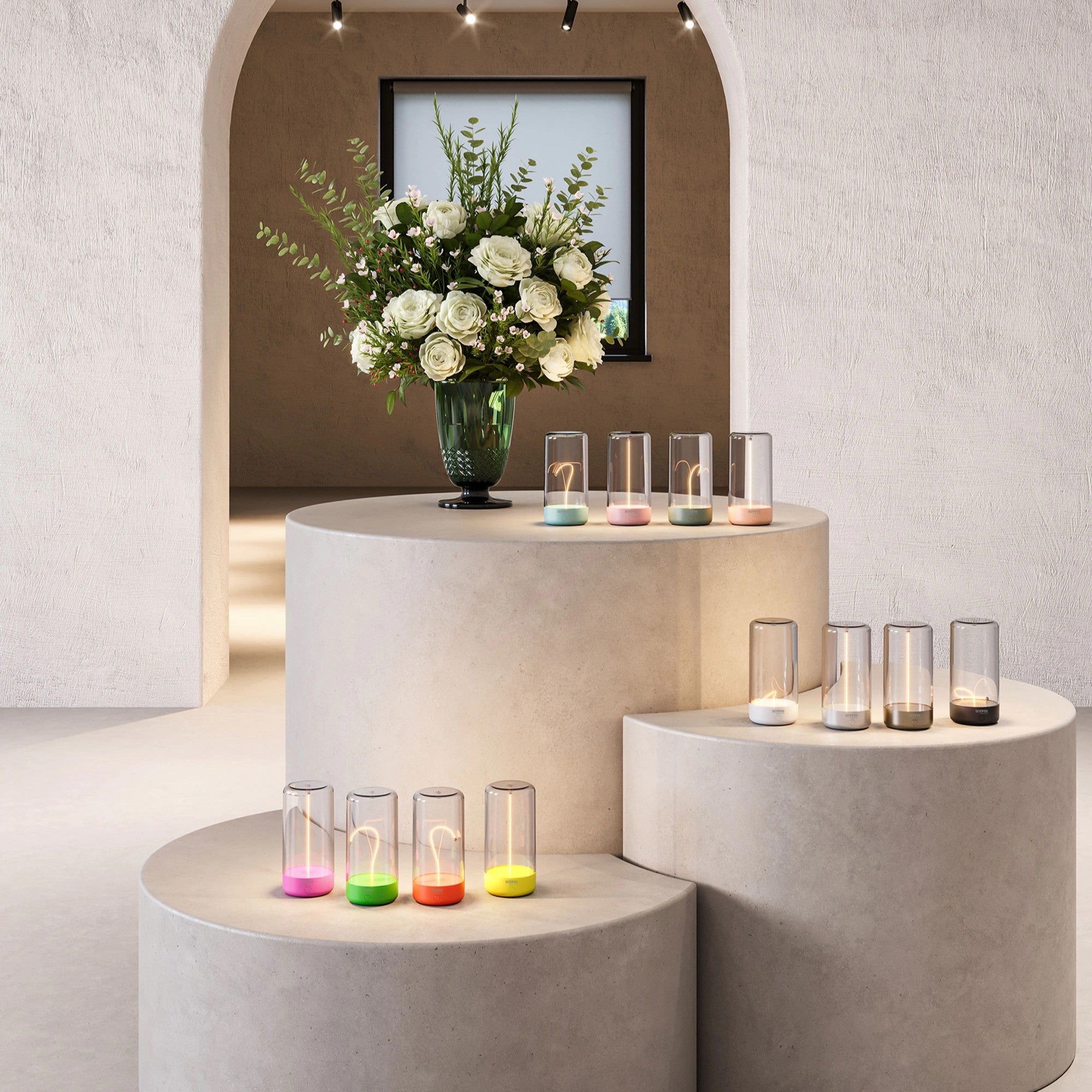 Sompex Akku Tischleuchte PULSE weiß | 14,5cm