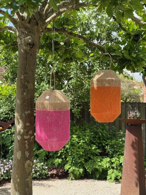 Van der Leeden Laterne ORANGE Jute Natur/Orange | Ø 34cm H 60cm