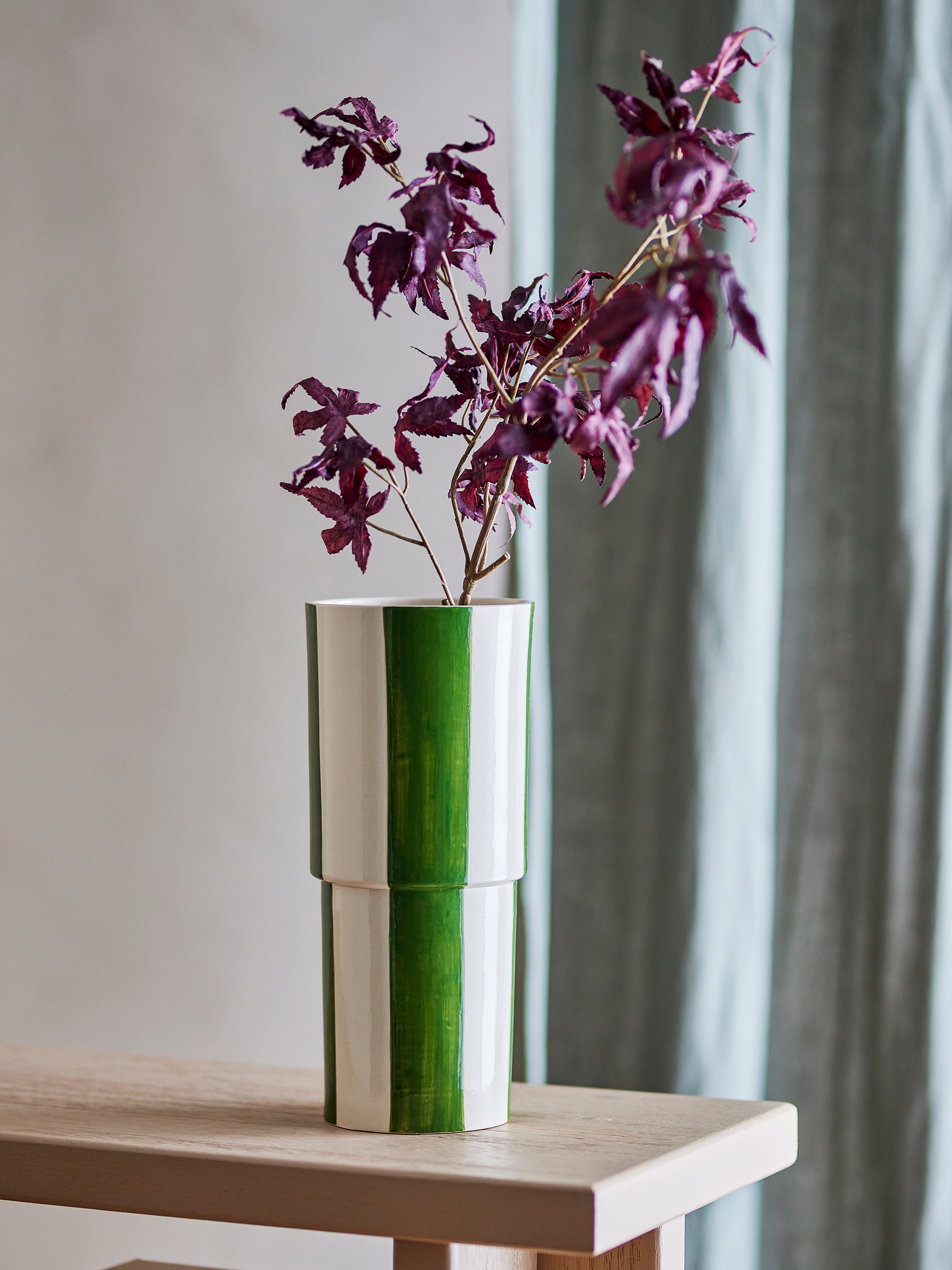 Bloomingville Vase FLOKI grün | Ø14x31cm
