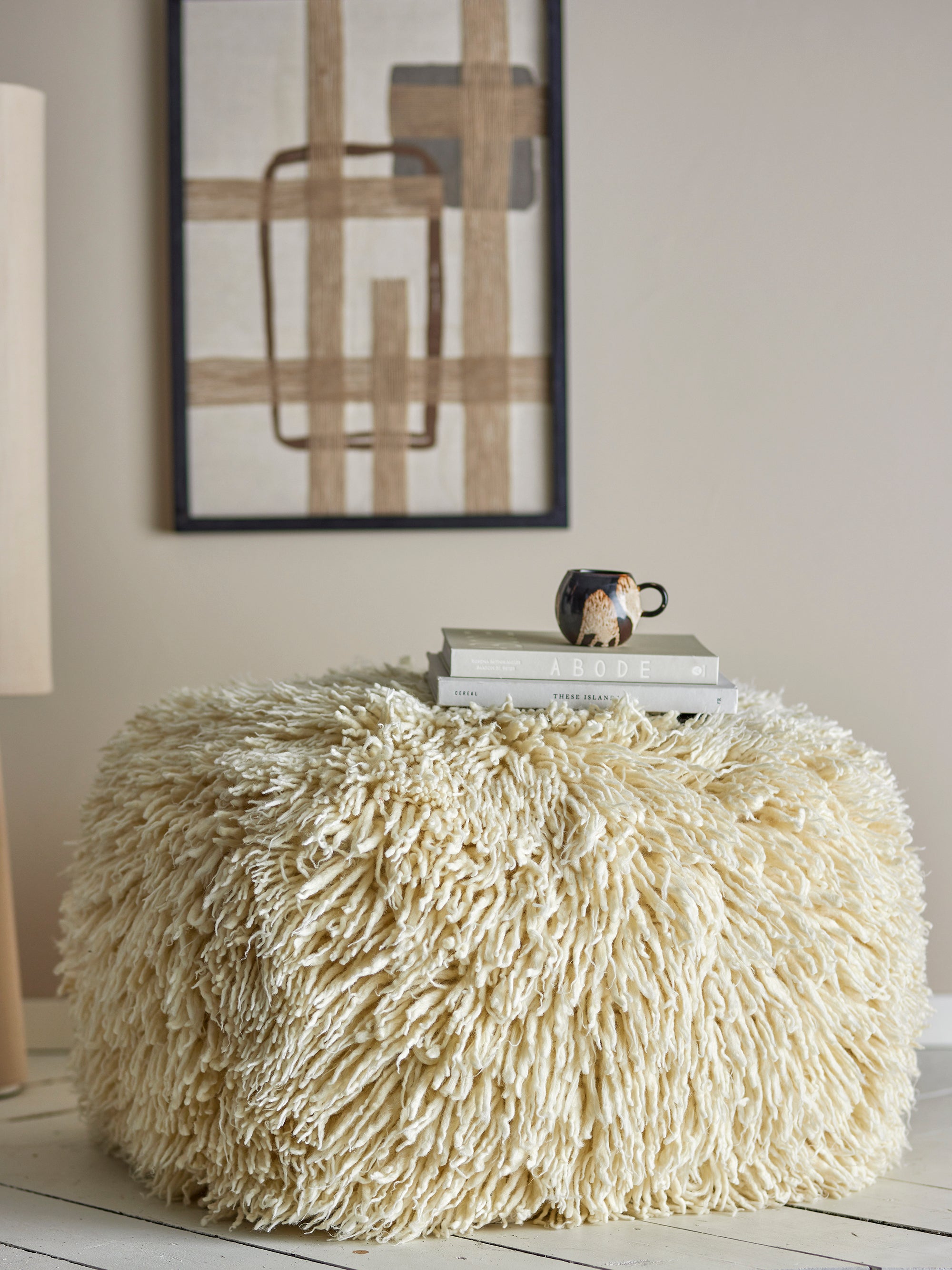 Bloomingville Pouf LOMBA natur | Ø80x45cm