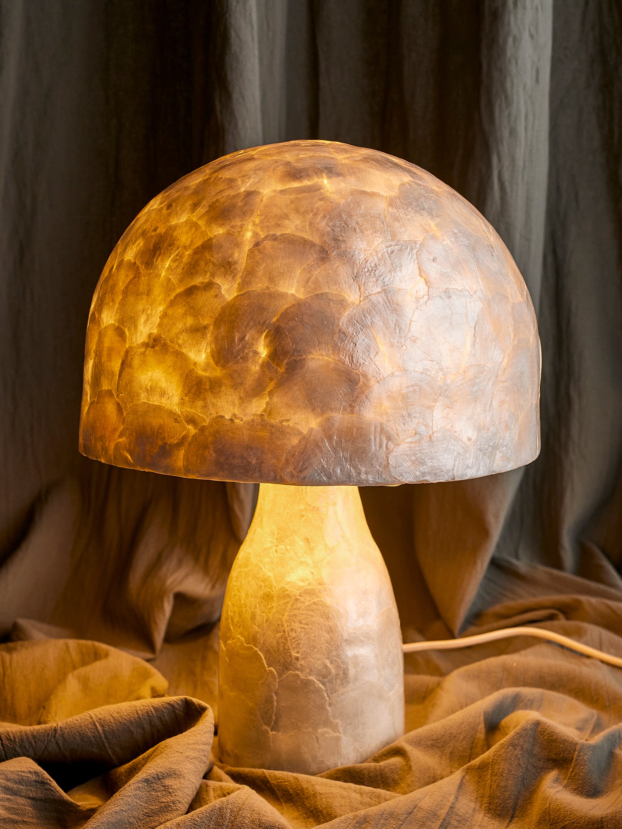 Bloomingville Tischlampe ADRIA natur | Ø30x43