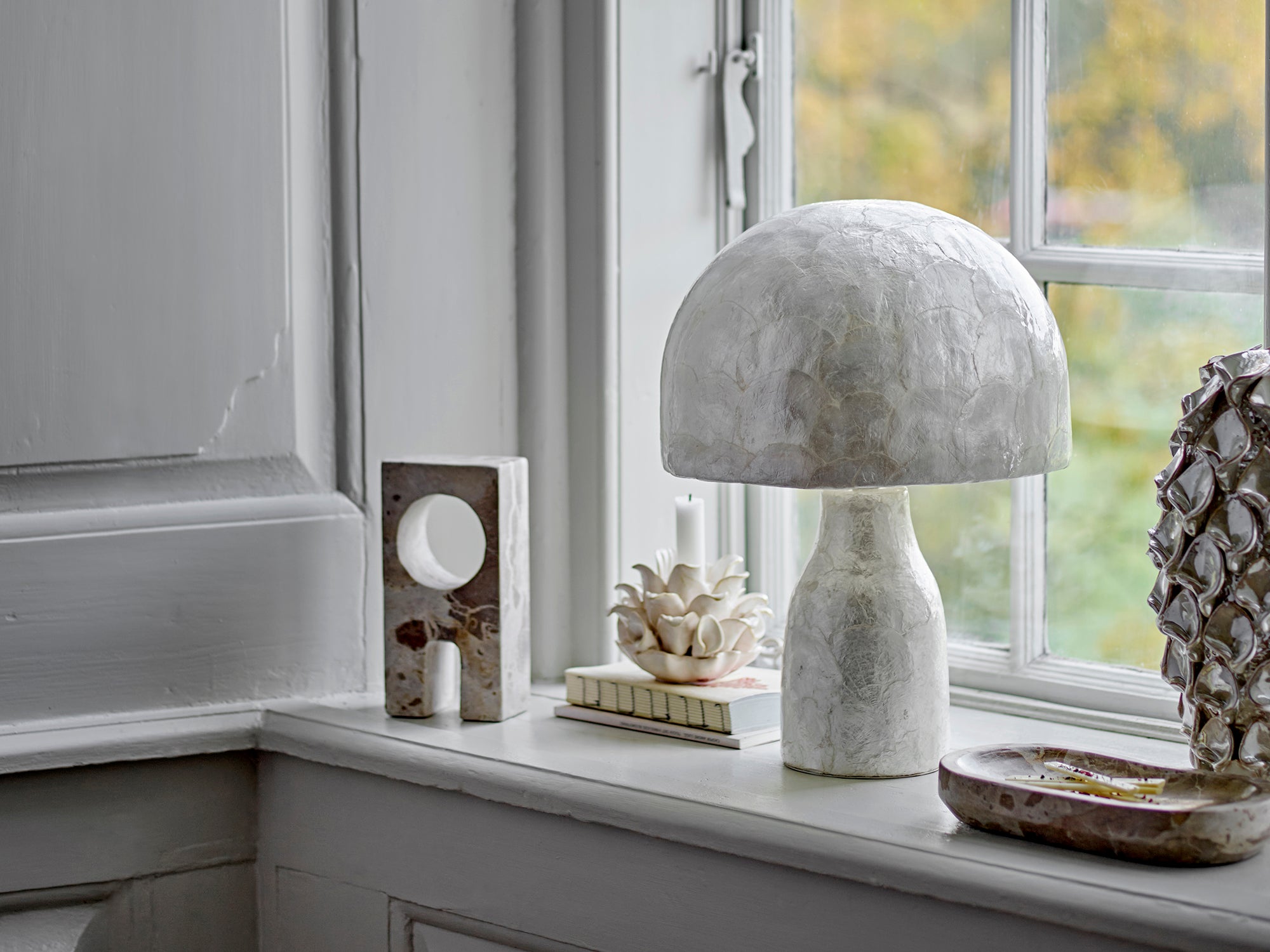 Bloomingville Tischlampe ADRIA natur | Ø30x43