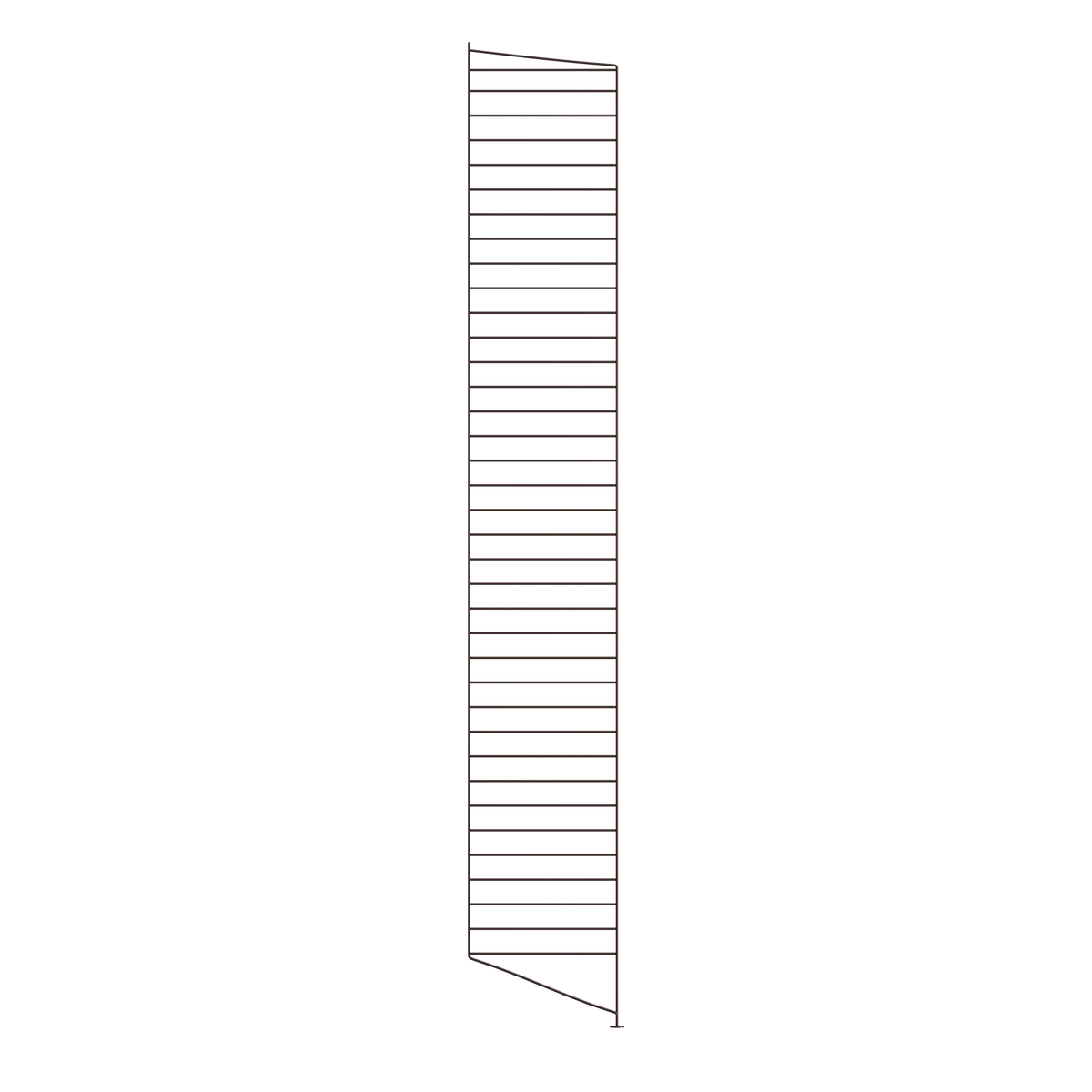String Furniture Bodenleiter T30 x H200, Dunkelbraun, 2er Pack