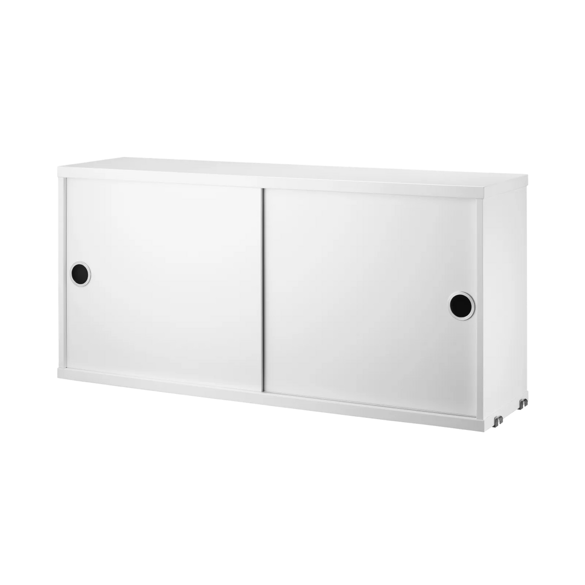 String Furniture Schrank mit Schiebetüren B78 x T20 x H37, Weiß