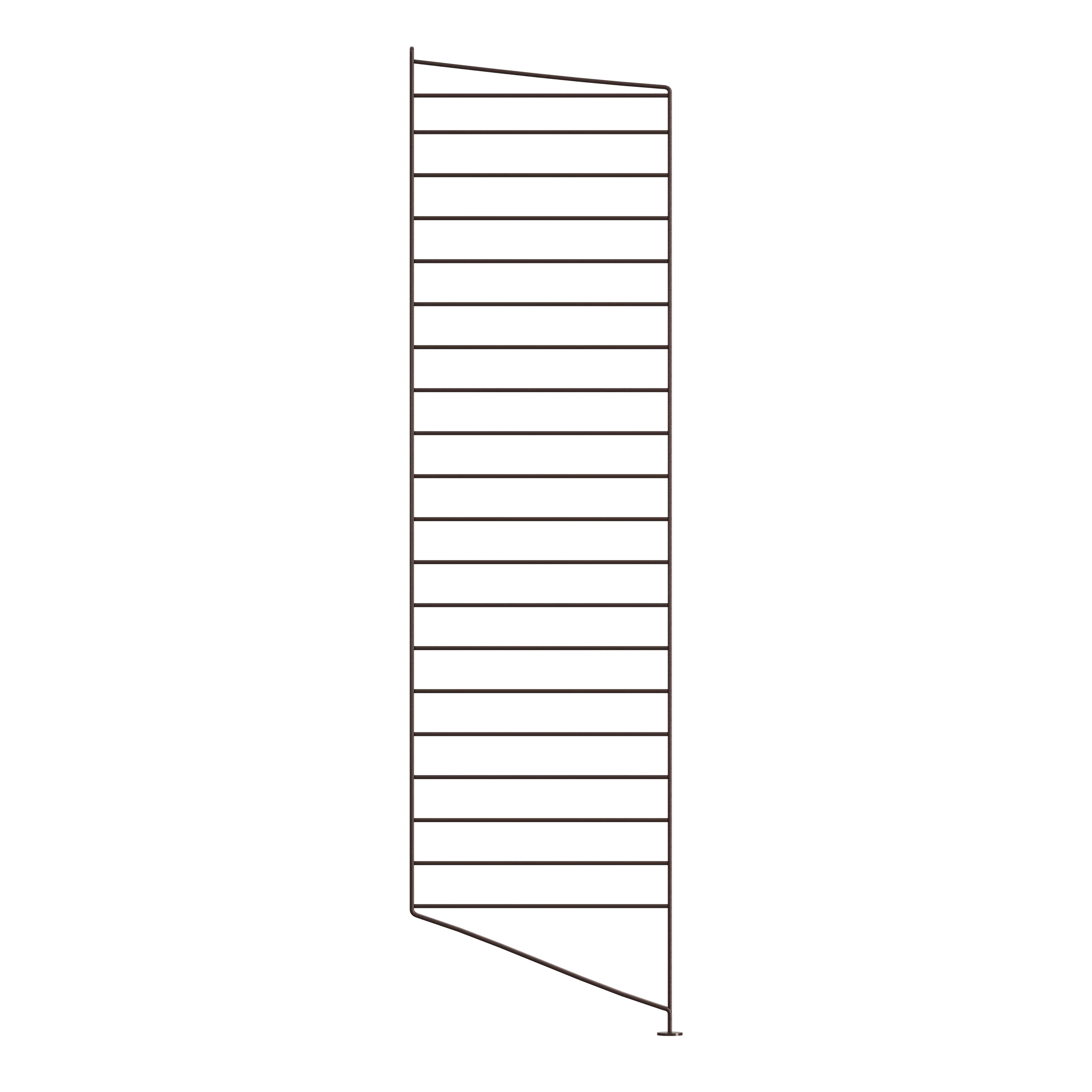 String Furniture Bodenleiter T30 x H115, Dunkelbraun, 1er Pack