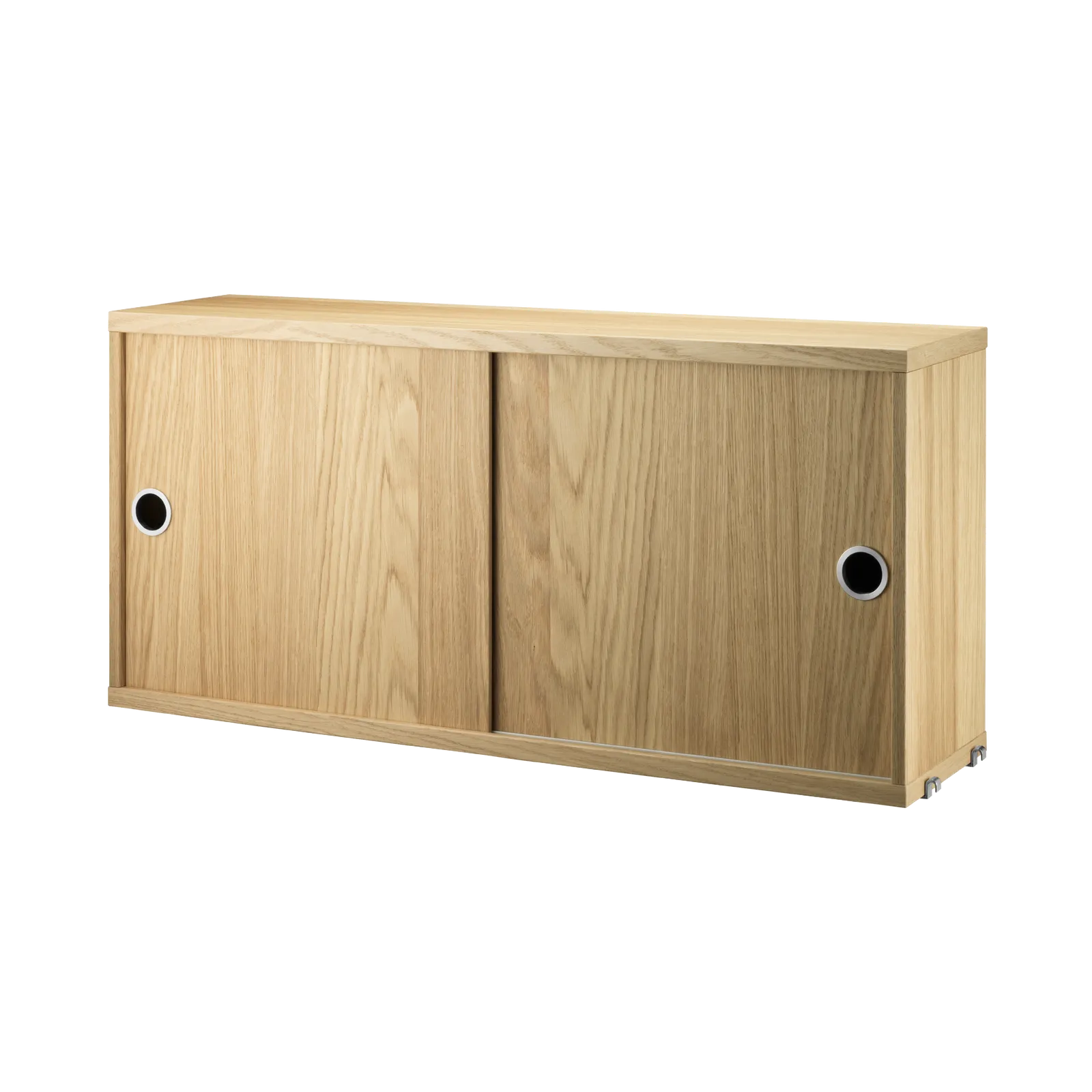 String Furniture Schrank mit Schiebetüren B78 x T20 x H37, Eiche