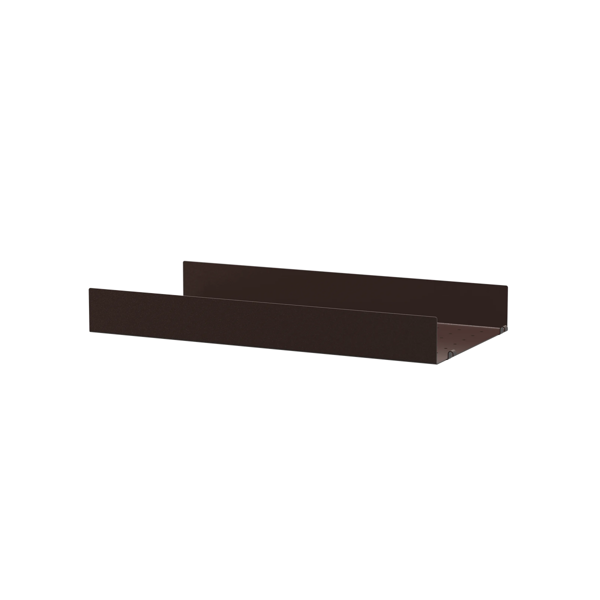String Furniture Regalboden aus Metall hohe Kante B58 x T30, Dunkelbraun