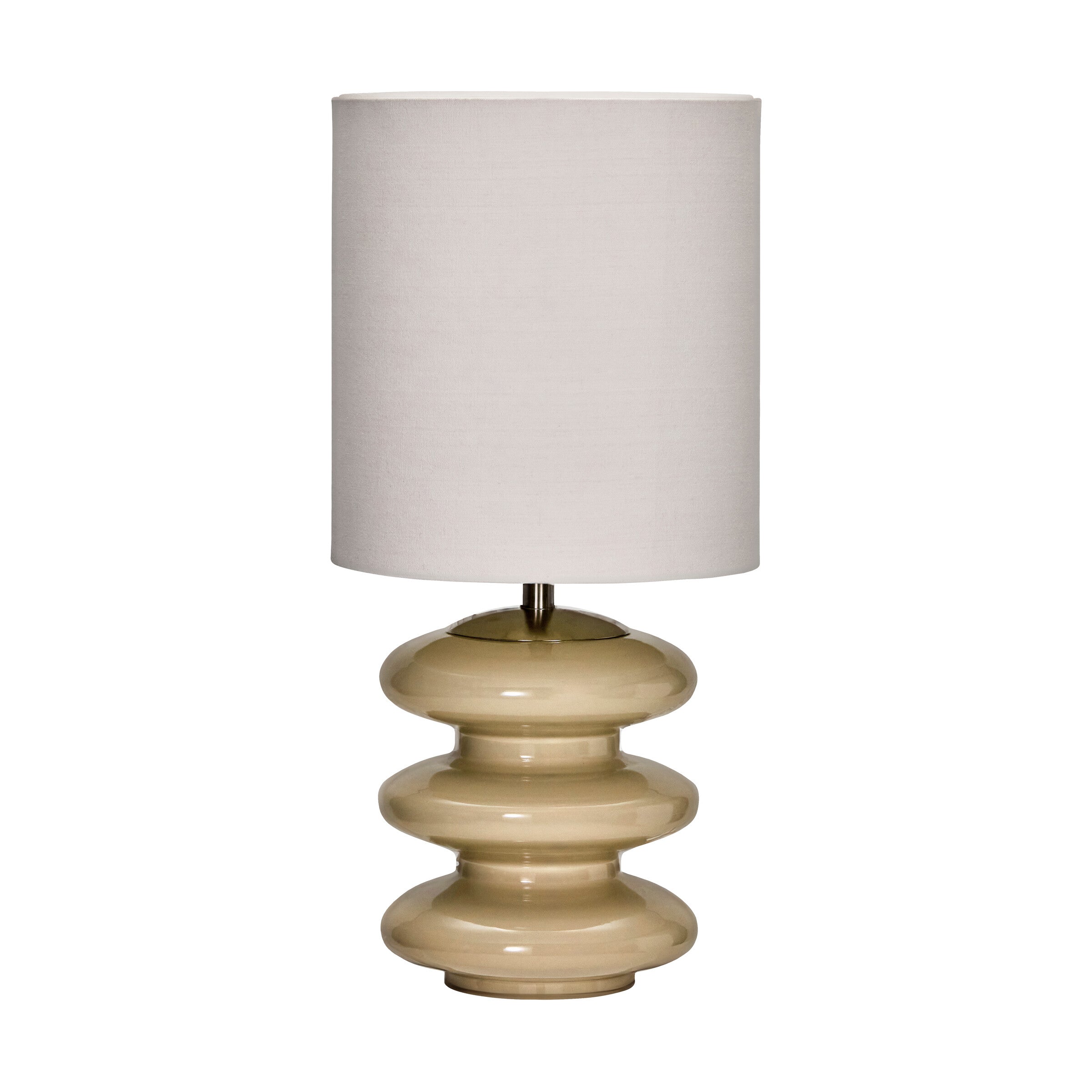 House Doctor Tischlampe STEP L sandfarben weiß | 25x25x69cm
