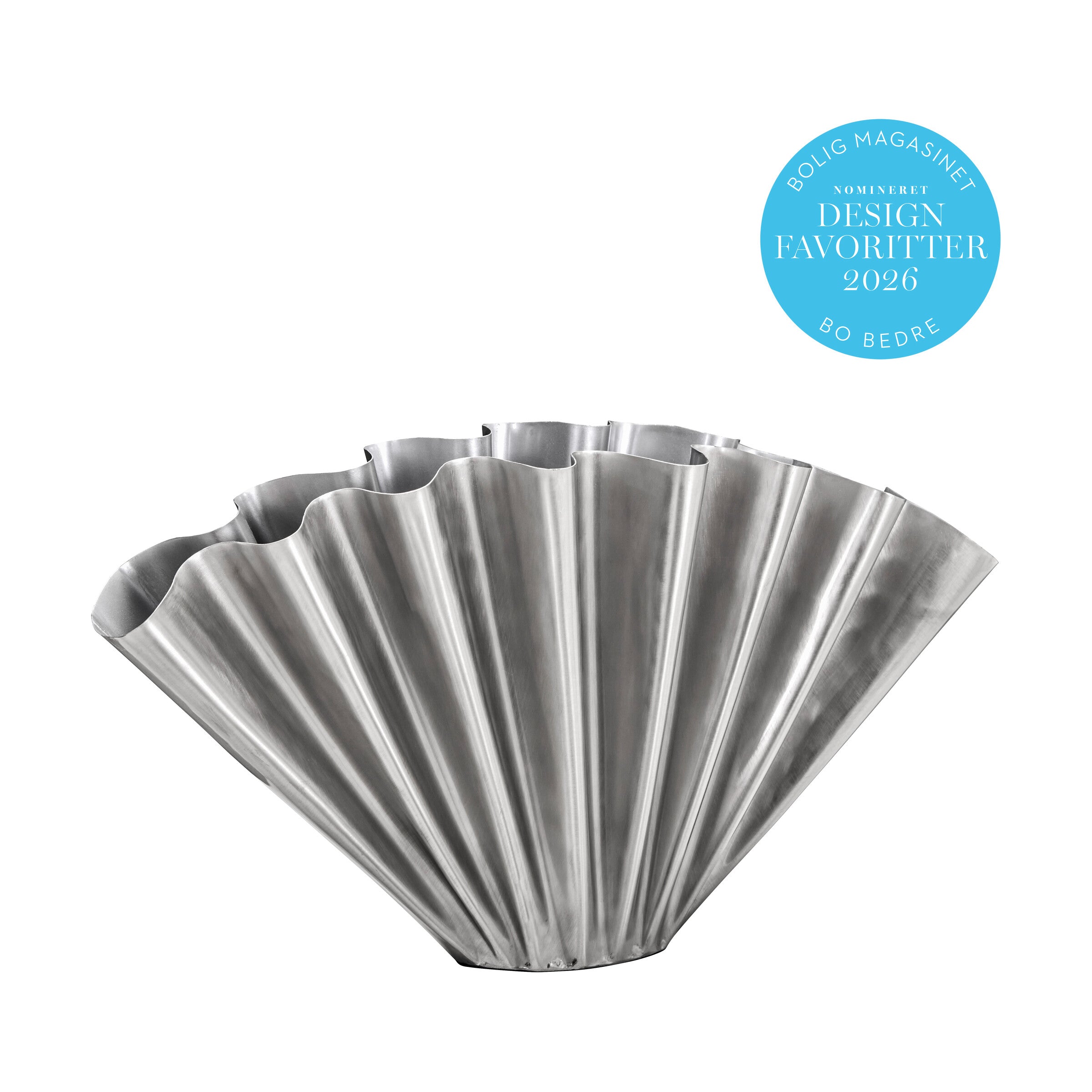 House Doctor Vase FLOOD gebürstetes silber | 53x11x30cm