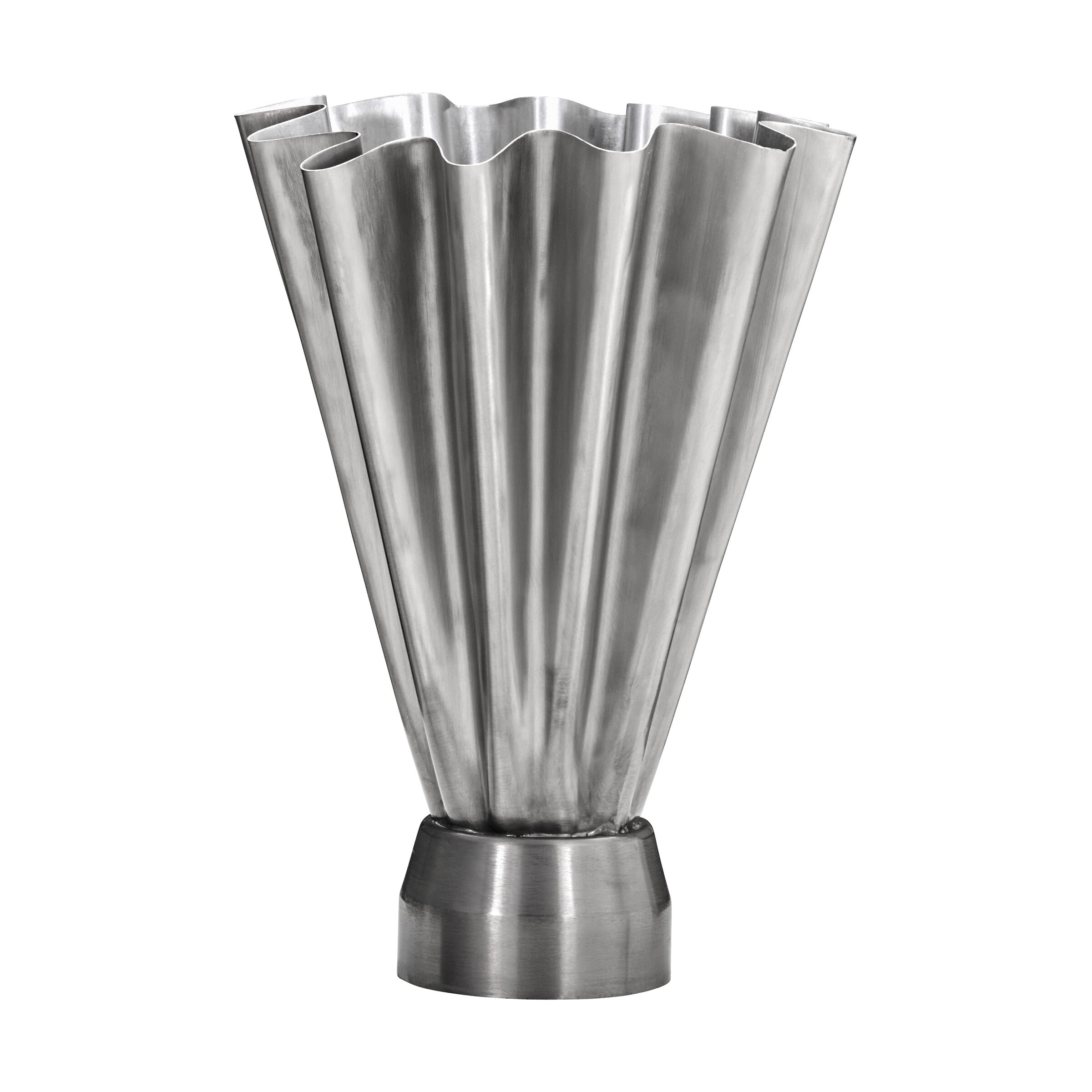 House Doctor Vase FLOOD gebürstetes silber | 10x10x33cm