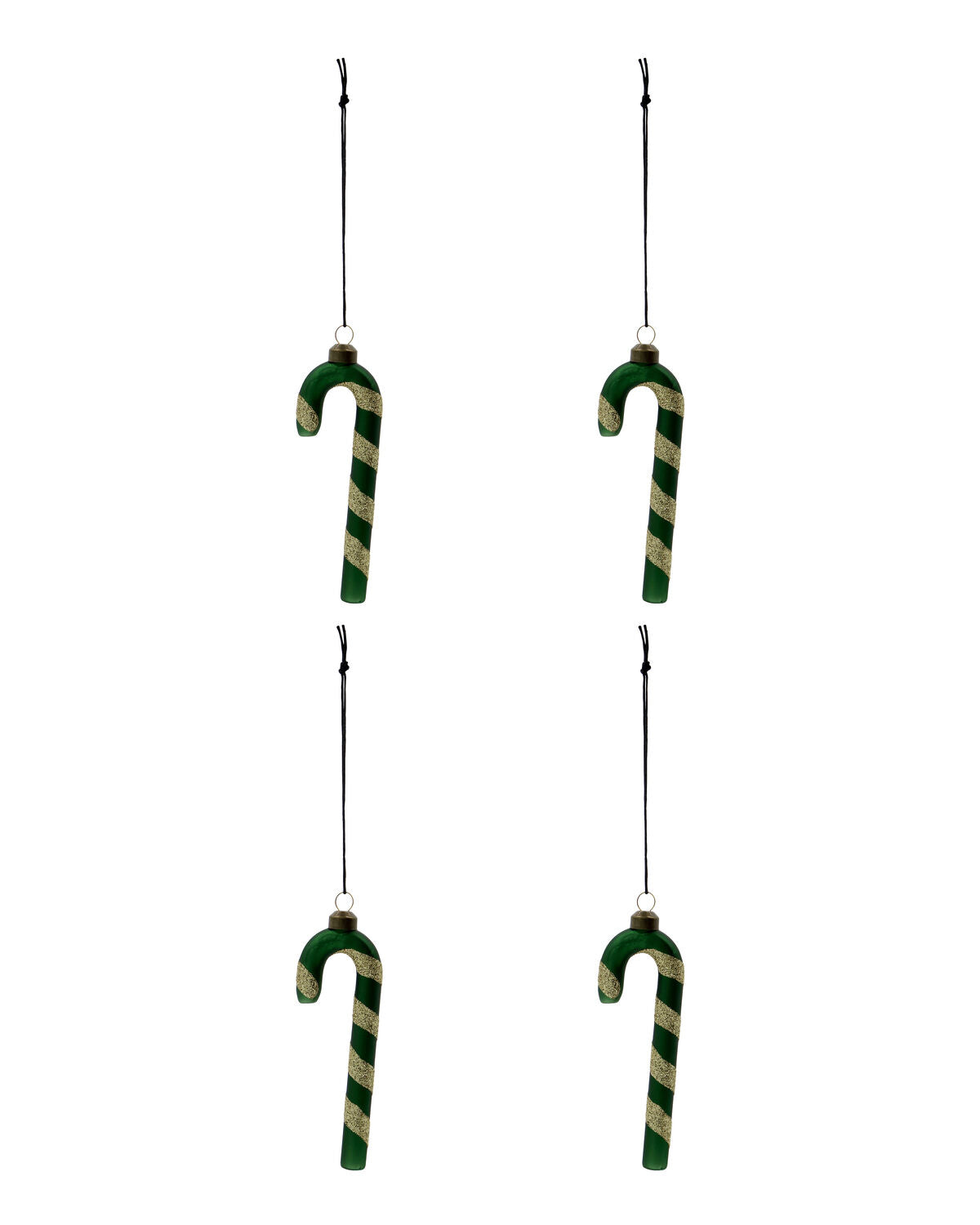 House Doctor Christbaumschmuck STICK grün 4er Set | 11cm