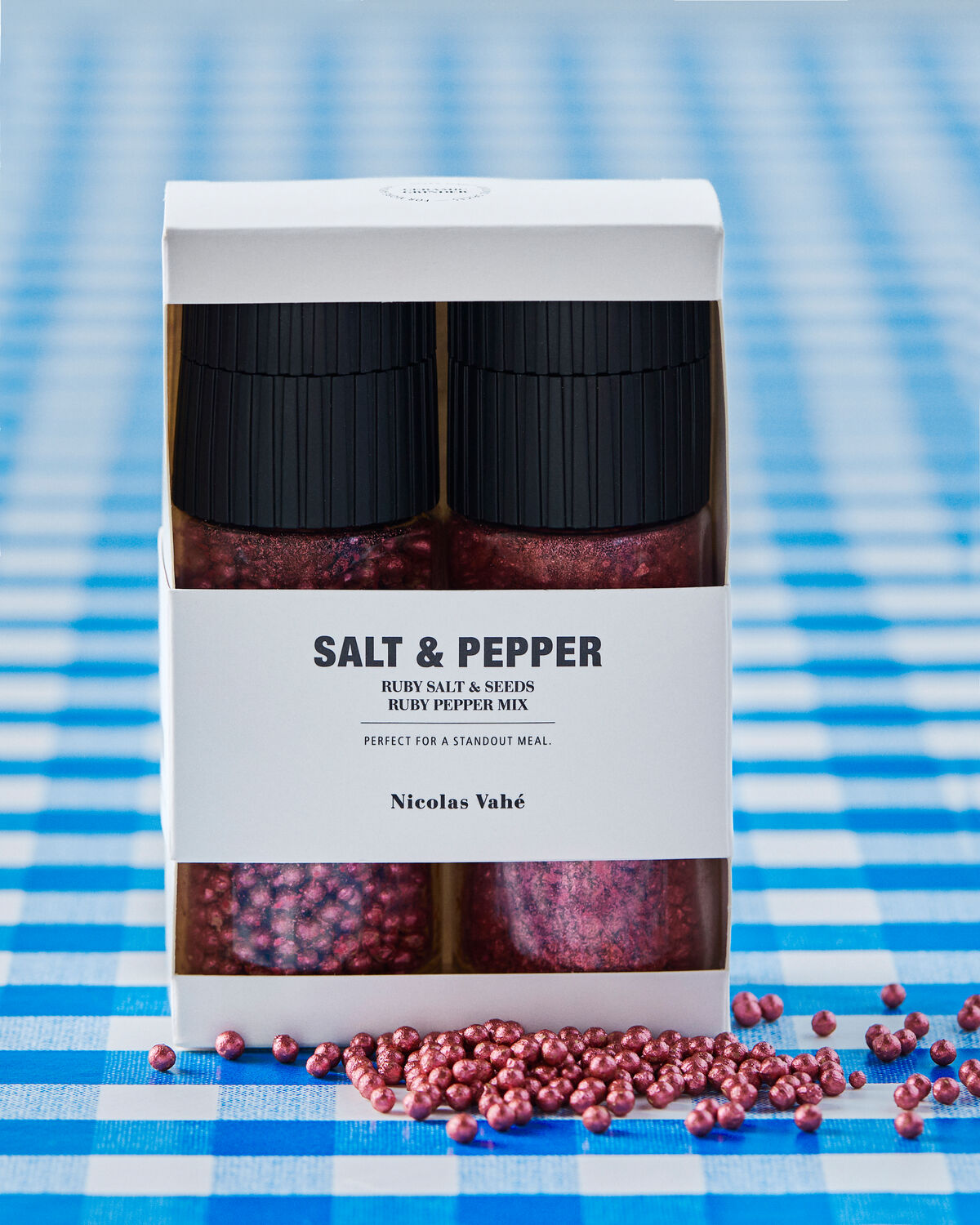 Nicolas Vahé Geschenkbox RUBY SALT & SEEDS + PEPPER MIX 2er Set Gewürze | 110g + 60g