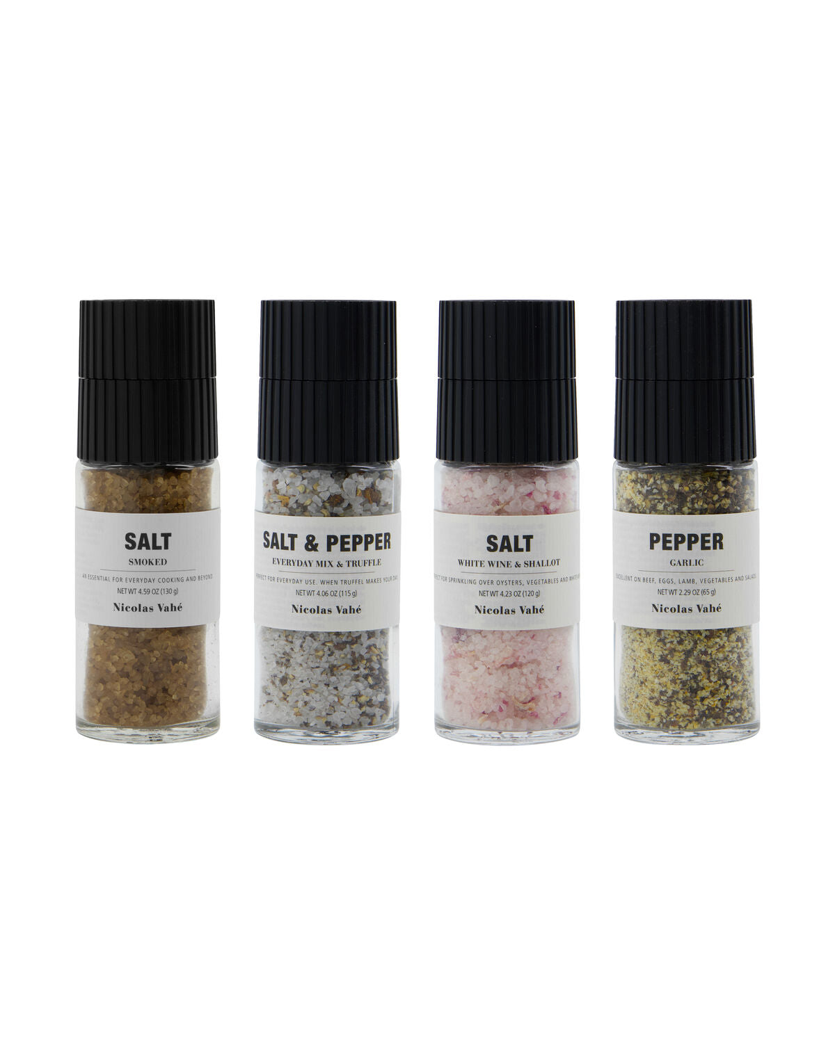 Nicolas Vahé Geschenkbox THE MIXED STORYS 4er Set Salz & Pfeffer | 130+115+120+65g