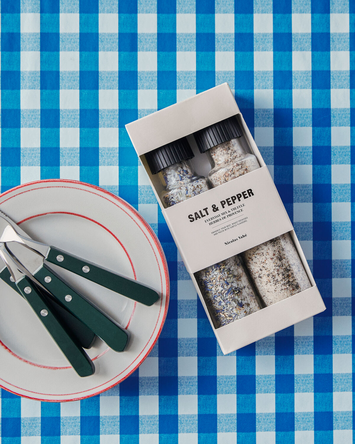 Nicolas Vahé Geschenkbox Salz EVERYDAY MIX + TRUFFLE & HERBS DE PROVENCE 2er Set | 300 +270 g