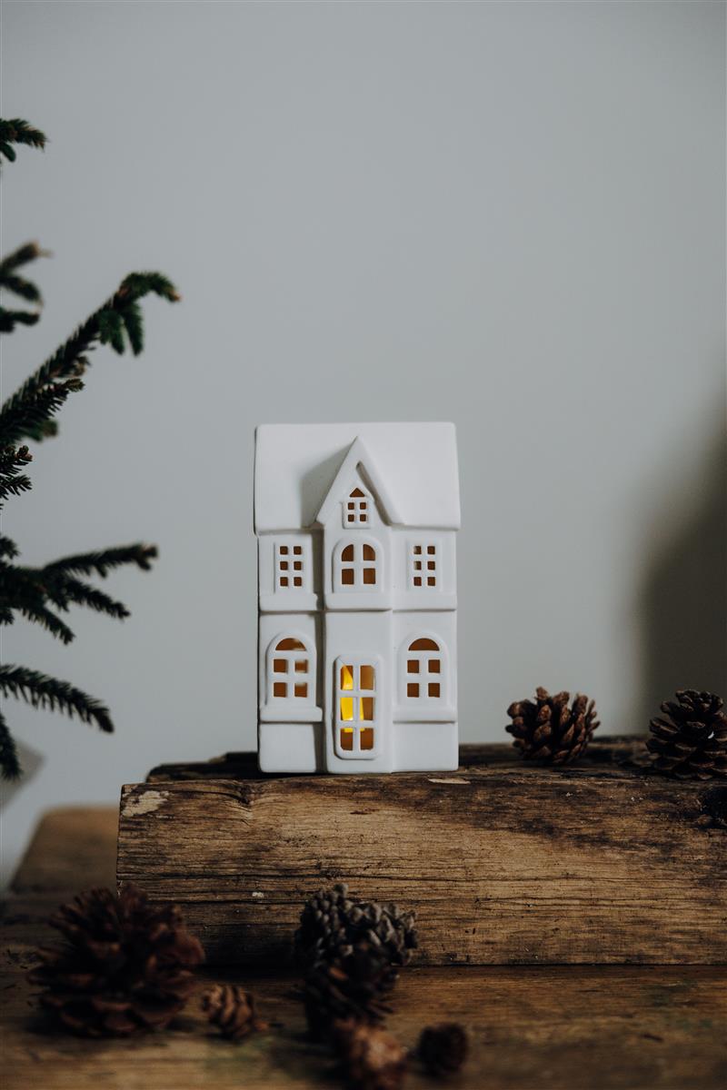Storefactory Dekohaus BYN Nr 3 weiß | 10x9x15 cm