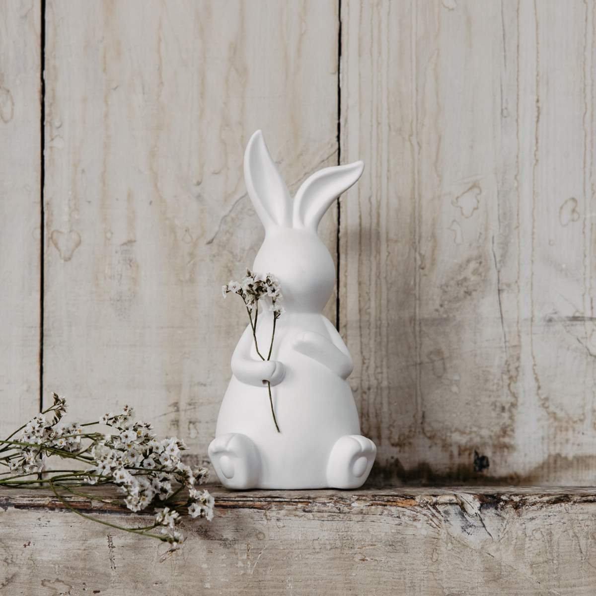 Storefactory Hase EMILIA weiß L | Ø8x17cm