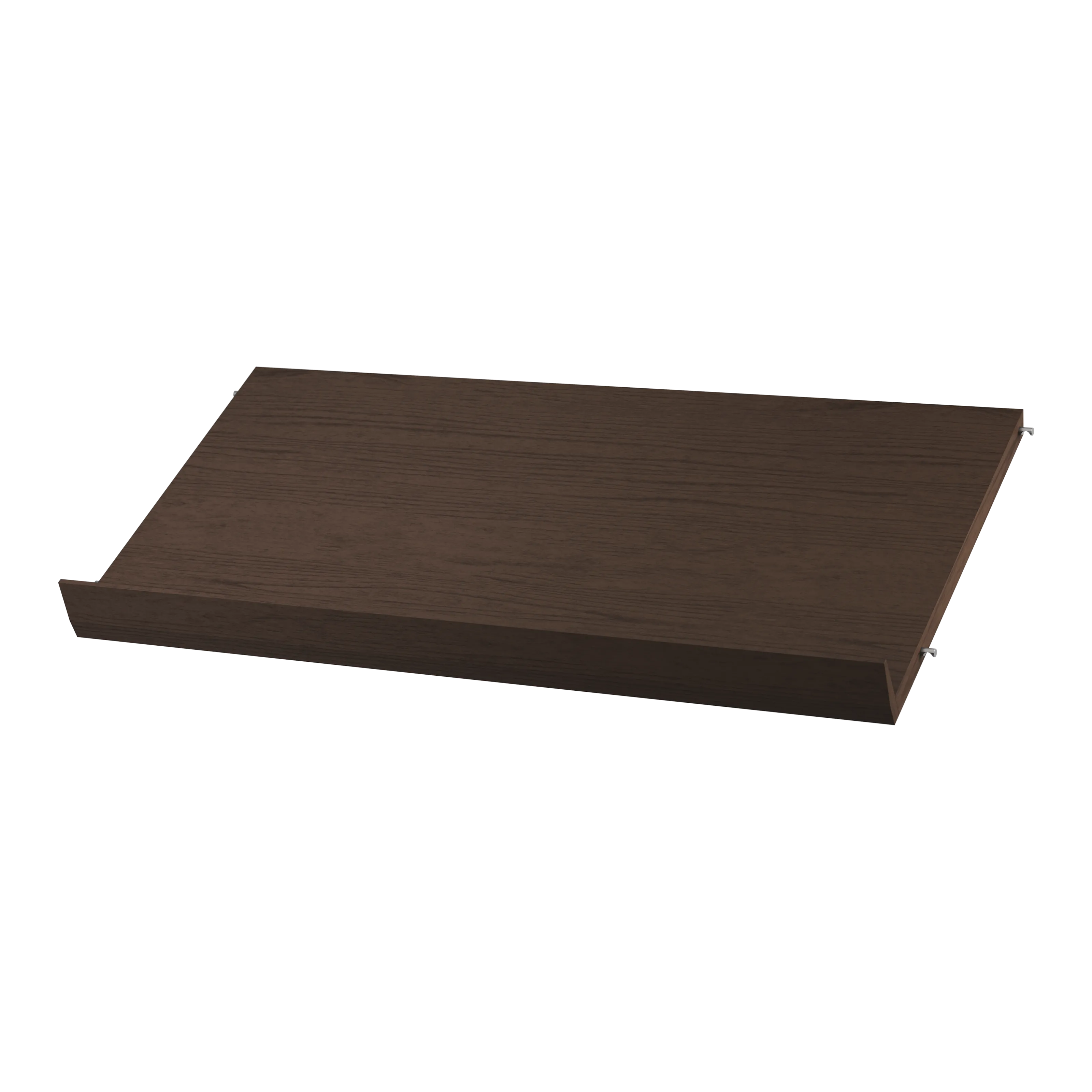 String Furniture Zeitschriftenablage Holz B78 x T30 x H15, Dunkel gebeizte eiche