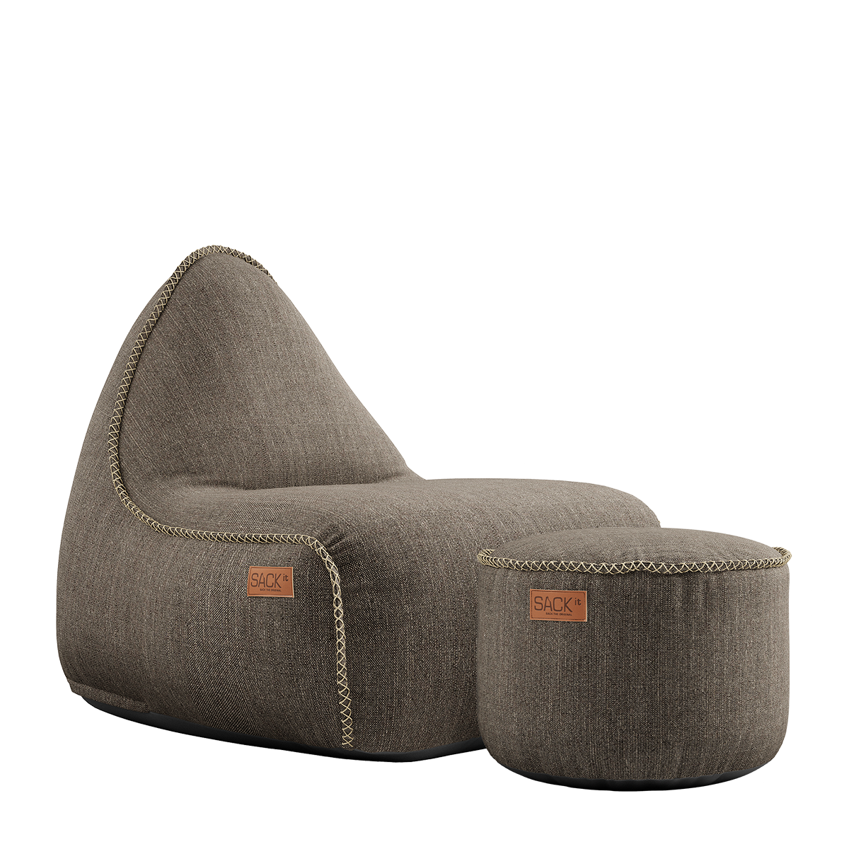 SACKit Lounge Stuhl mit Pouf COBANA | 96x80x70cm