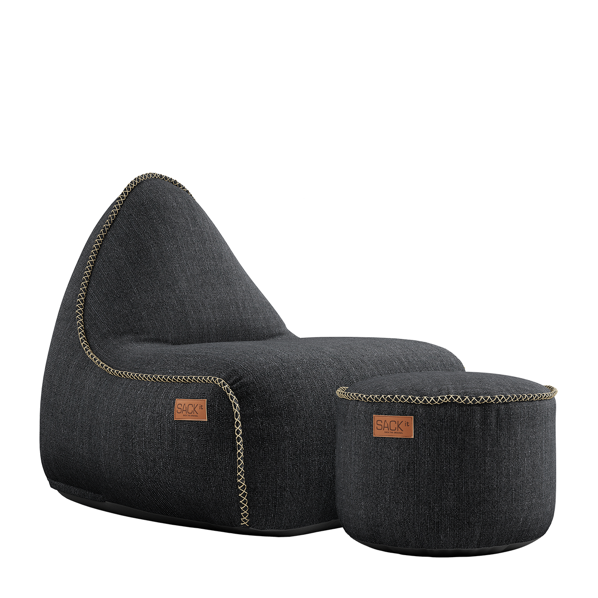 SACKit Lounge Stuhl mit Pouf COBANA | 96x80x70cm