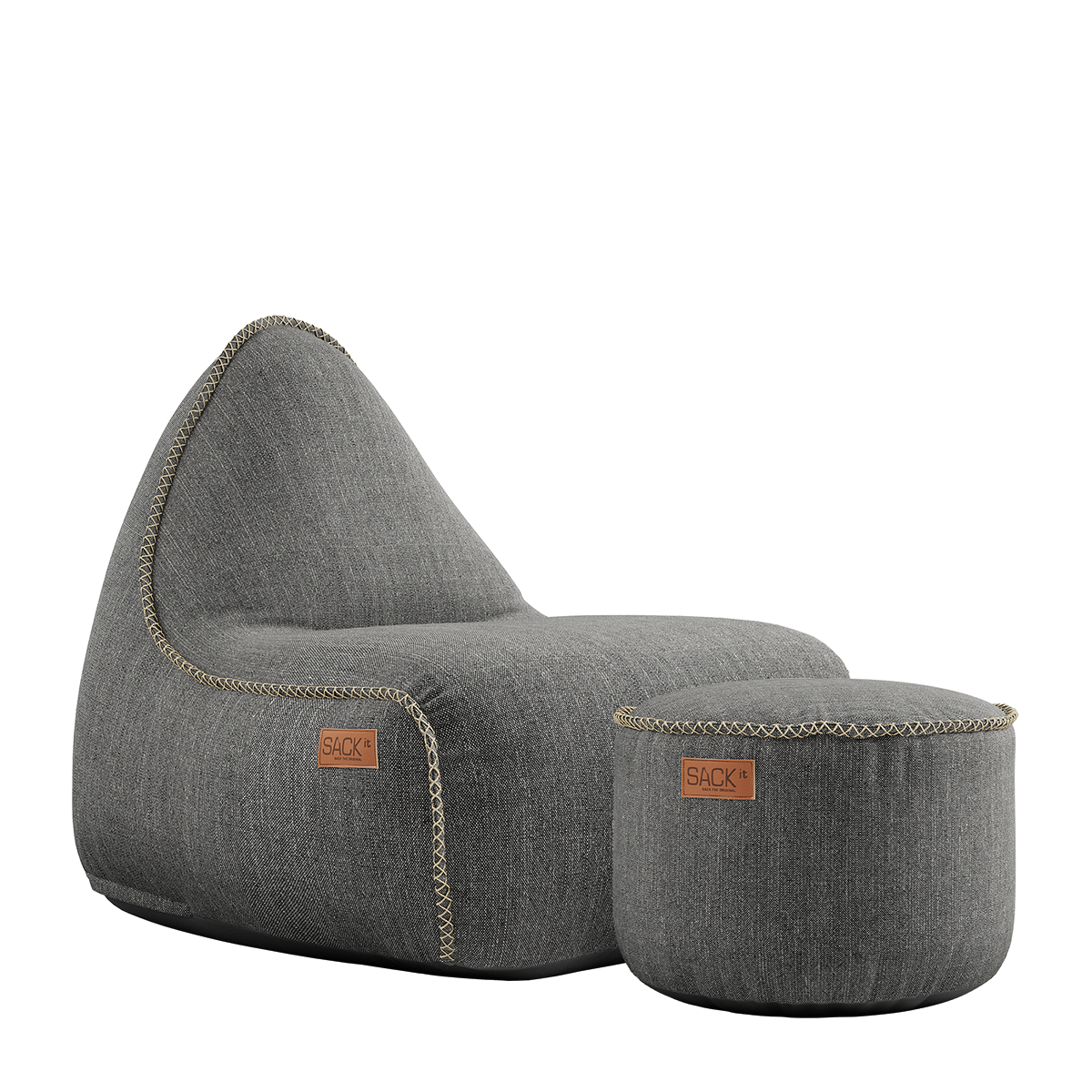 SACKit Lounge Stuhl mit Pouf COBANA | 96x80x70cm