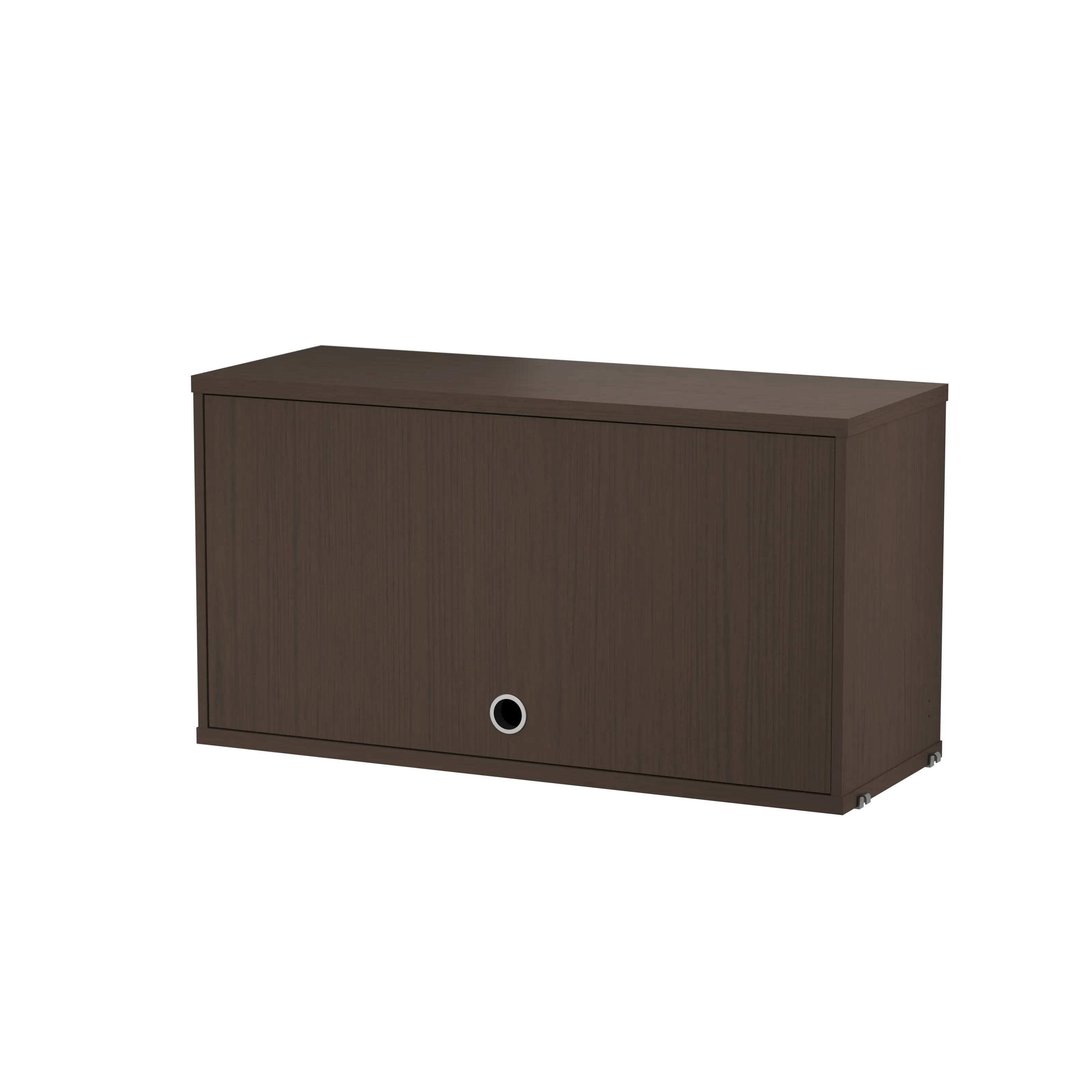 String Furniture Schrank mit Klapptür B78 x T30 x H42, Dunkel gebeizte eiche