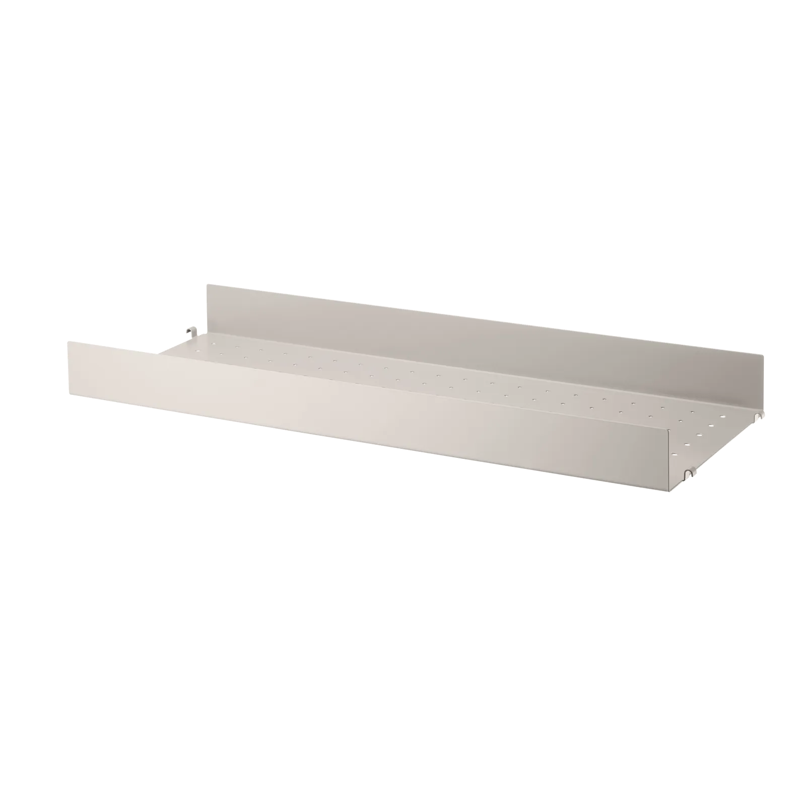 String Furniture Regalboden aus Metall hohe Kante B78 x T30, Beige
