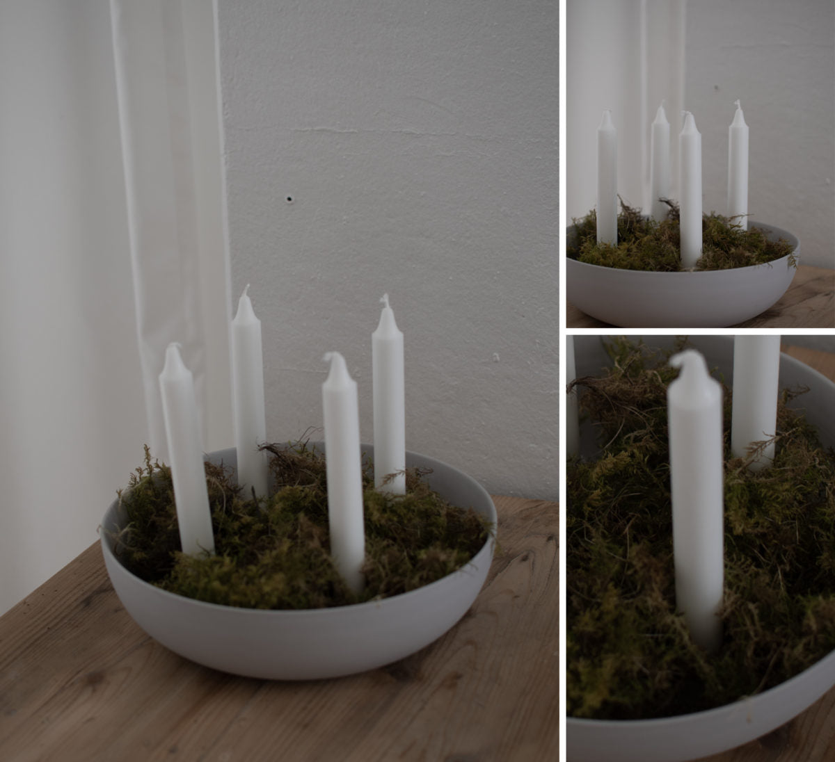 Storefactory Kerzenständer GRANHOLMEN XXL 4er hellgrau | Ø29x8cm