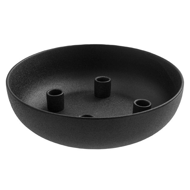 Storefactory Kerzenständer GRANHOLMEN XXL 4er schwarz | Ø 29x8cm