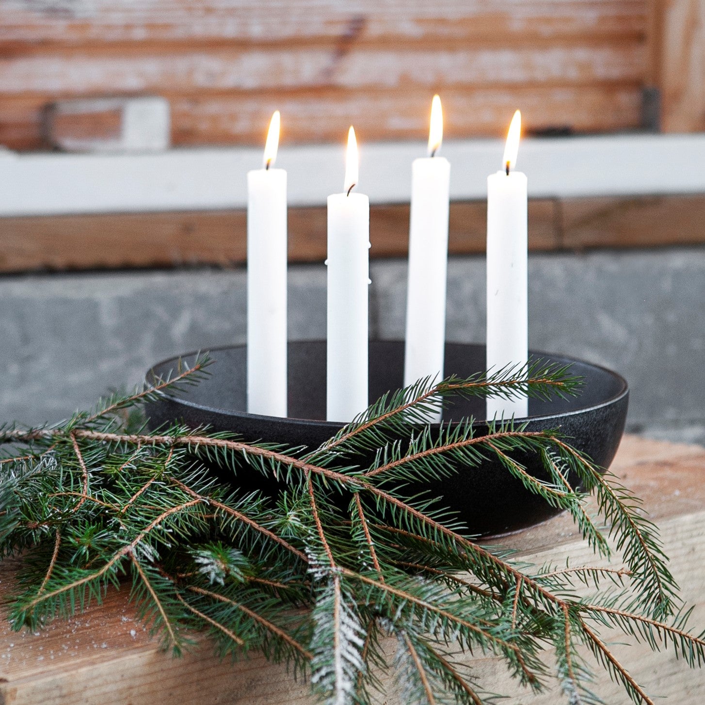 Storefactory Kerzenständer GRANHOLMEN XXL 4er schwarz | Ø 29x8cm