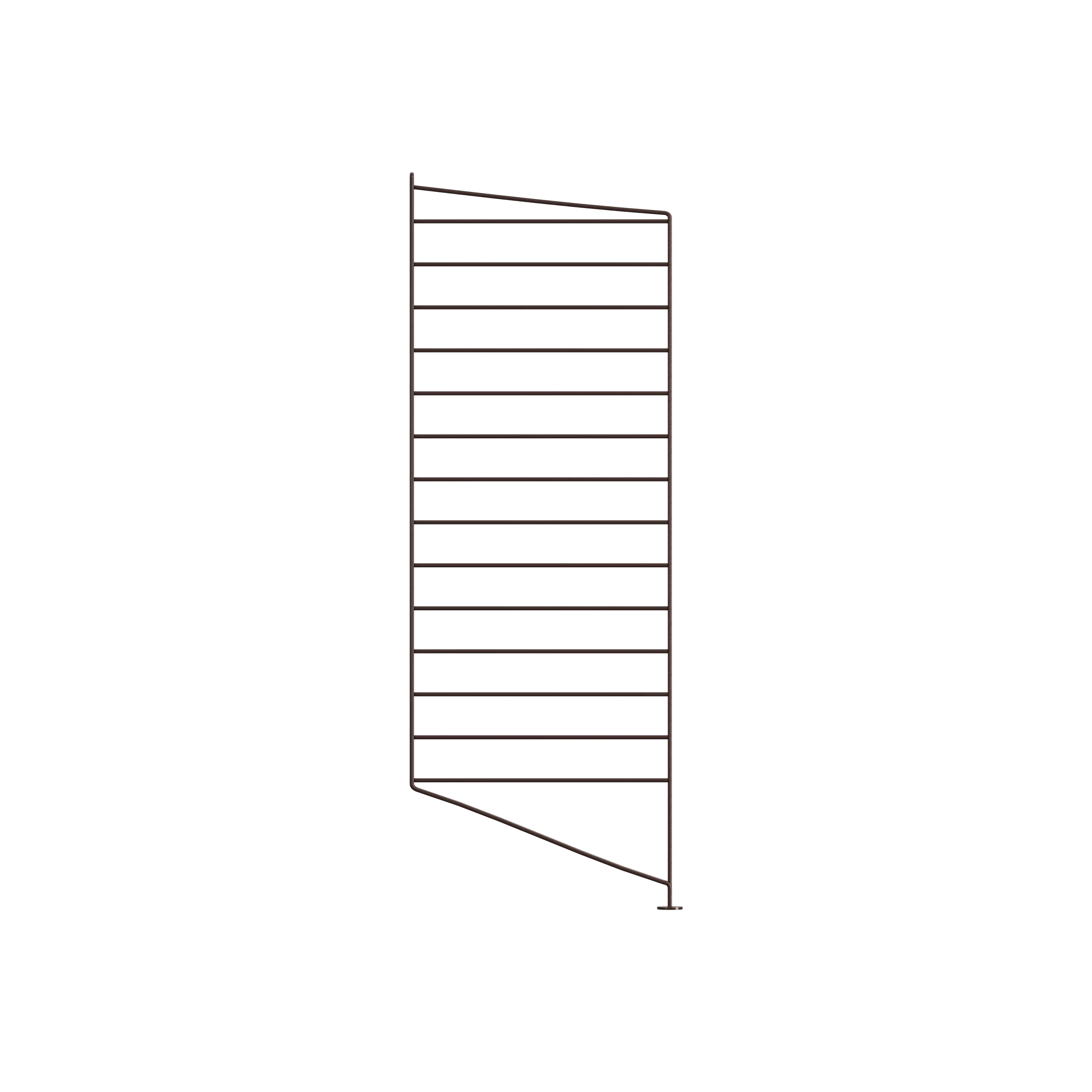 String Furniture Bodenleiter T30 x H85, Dunkelbraun, 2er Pack