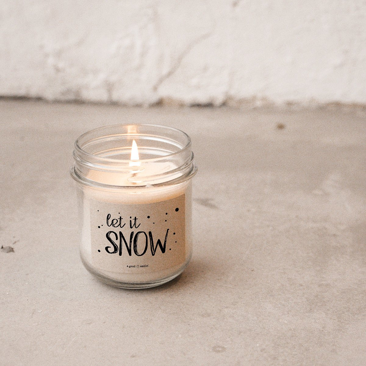 a good smile Kerze im Glas LET IT SNOW | 7x8cm - Sir Henrys