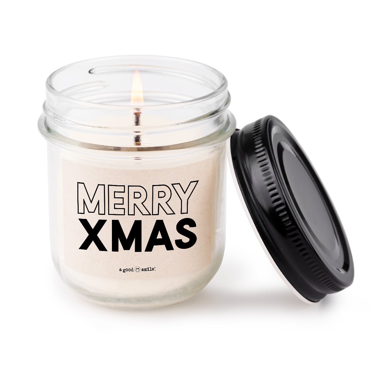 a good smile Kerze im Glas MERRY XMAS | 7x8cm - Sir Henrys