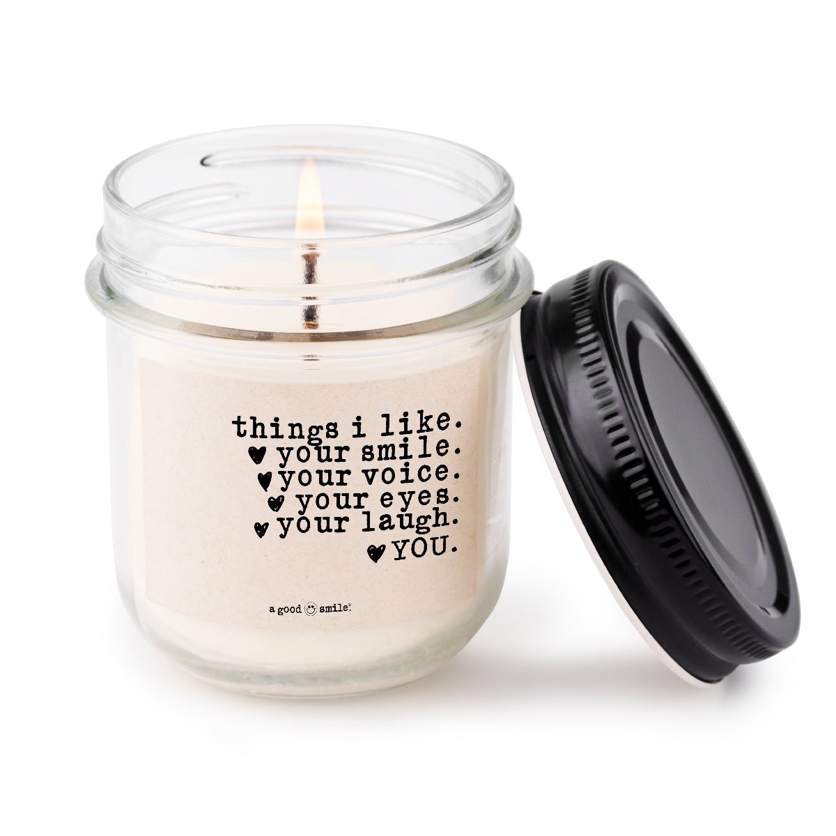 a good smile Kerze im Glas THINGS I LIKE | 7x8cm - Sir Henrys