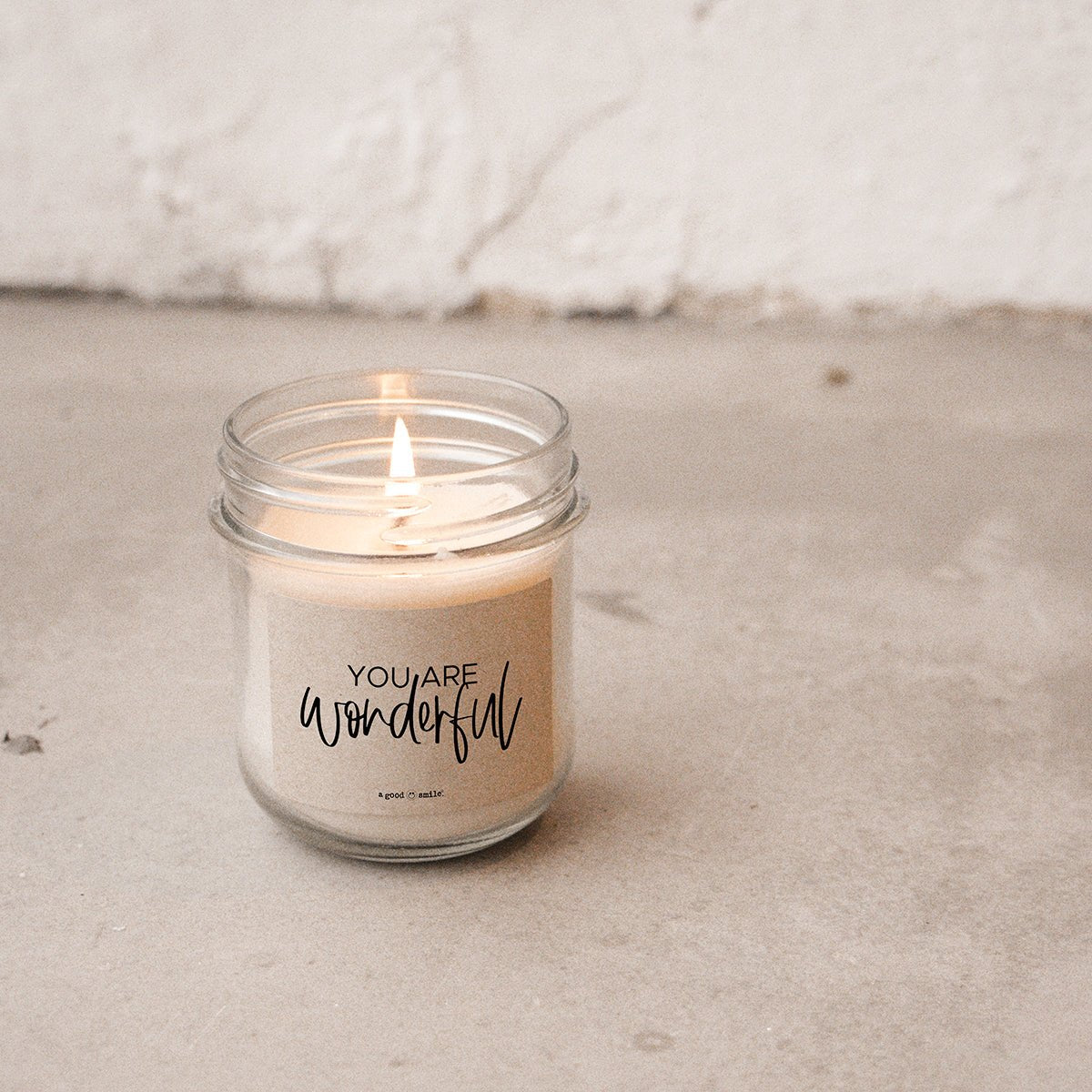 a good smile Kerze im Glas YOU ARE WONDERFUL | 7x8cm - Sir Henrys