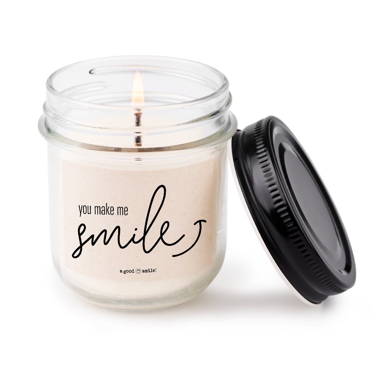 a good smile Kerze im Glas YOU MAKE ME SMILE | 7x8cm - Sir Henrys