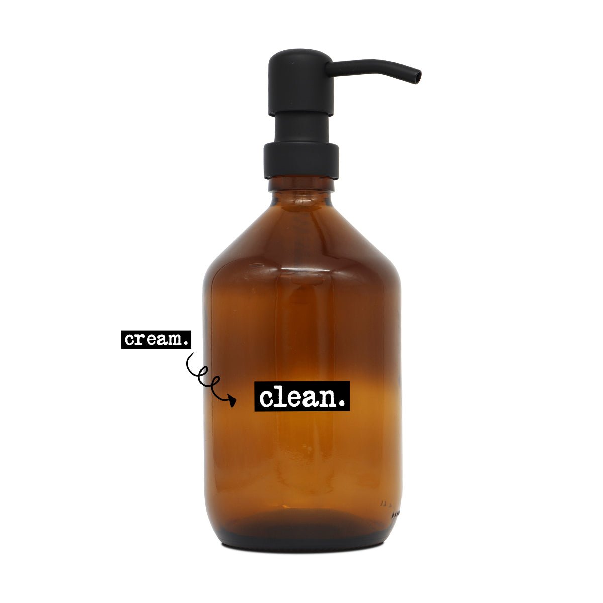 a good smile Seifenspender DIY Glas braun Edelstahlspender schwarz 500ml - Sir Henrys